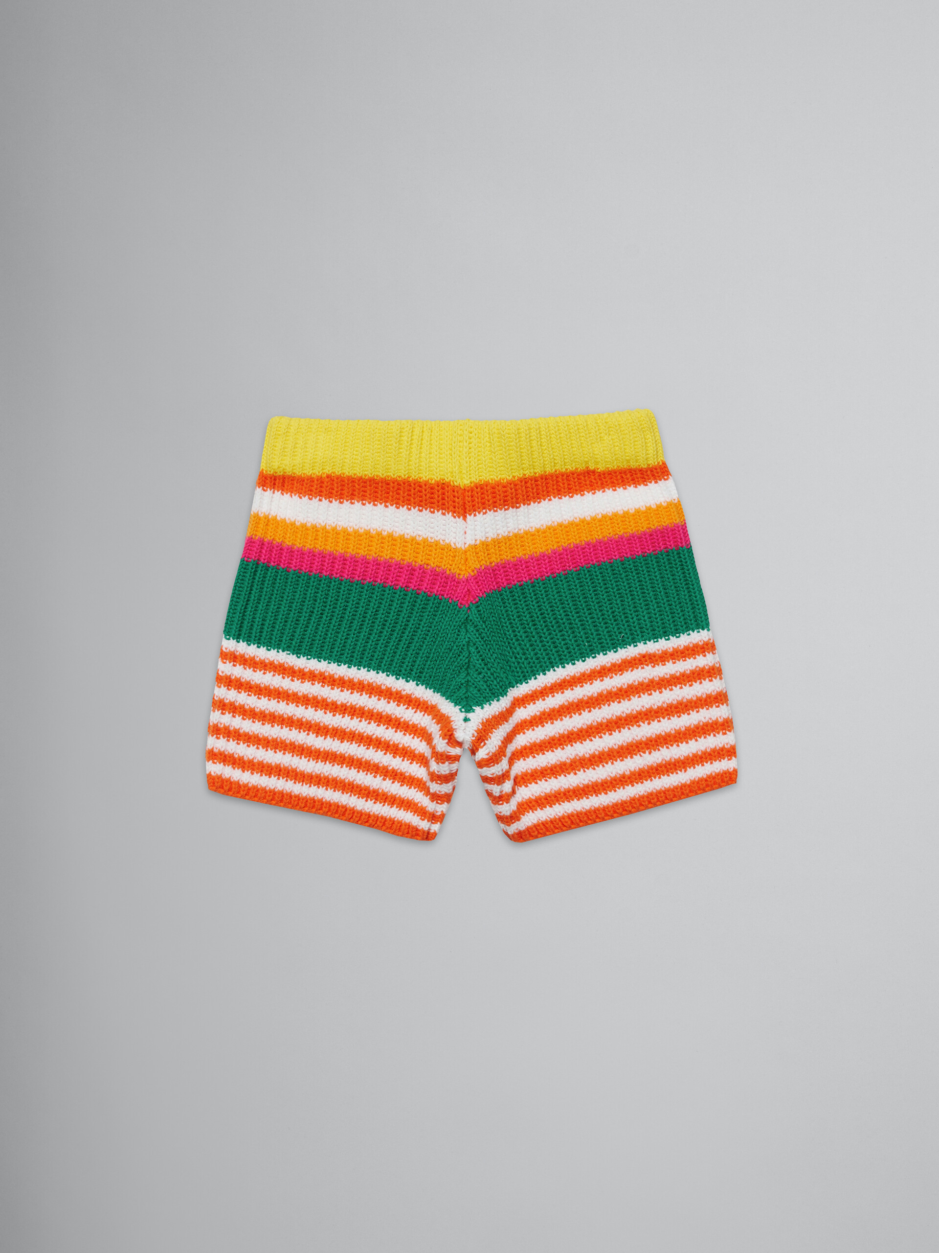 Pantalón corto de punto de rayas multicolores - Pantalones - Image 2