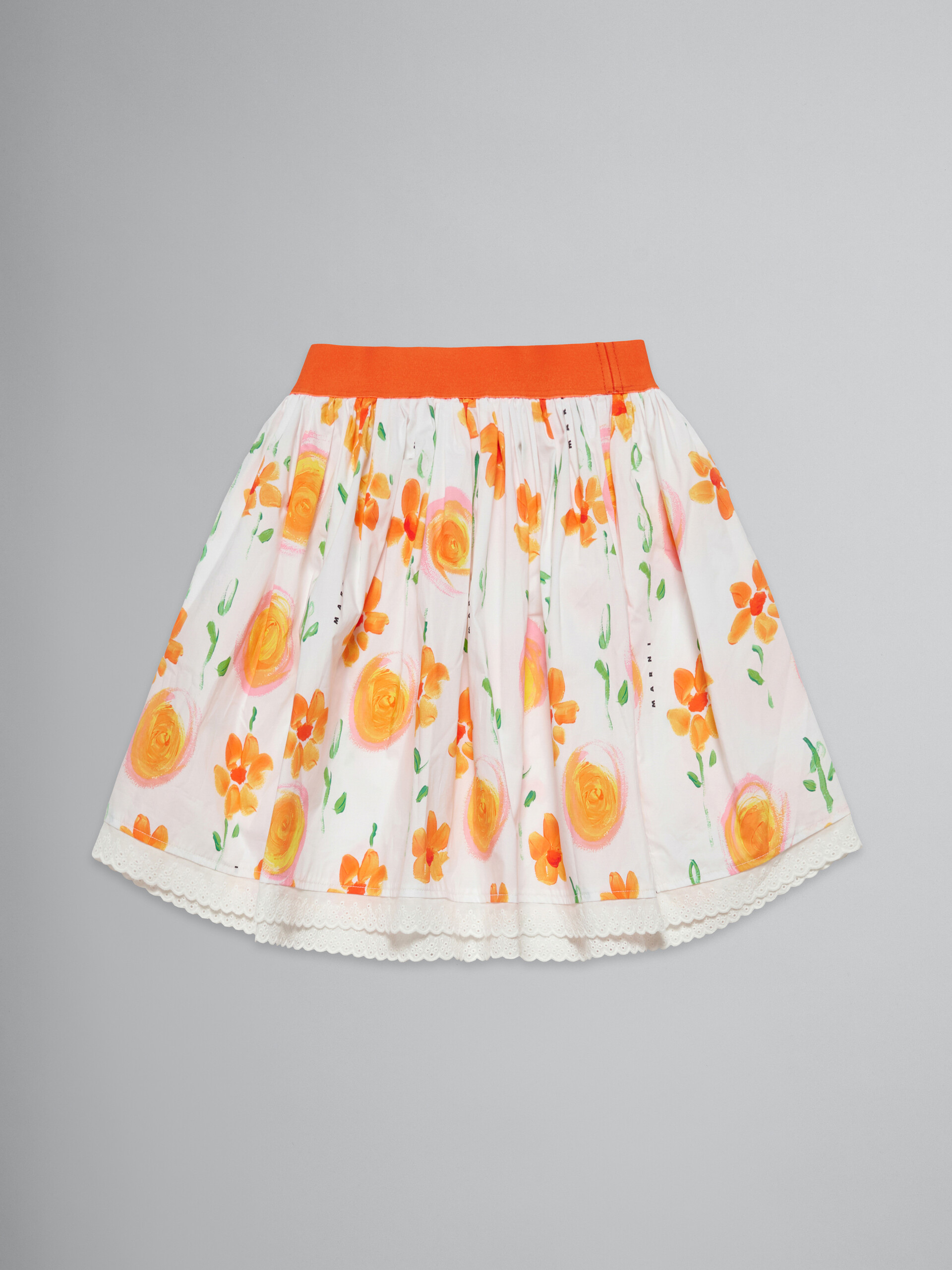 White poplin skirt with Sunny Day - Skirts - Image 2