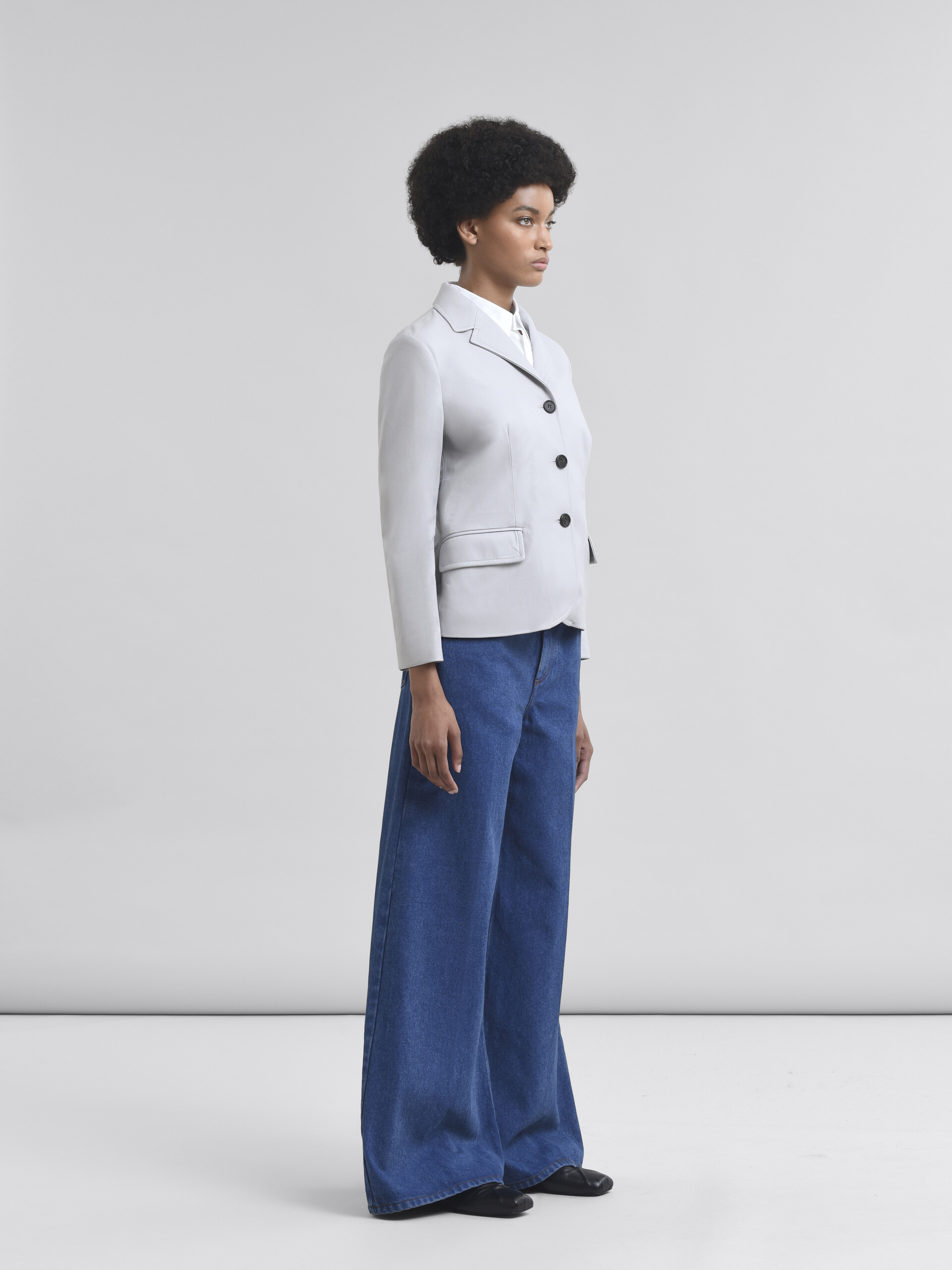 Blue organic denim wide-leg jeans - Pants - Image 5