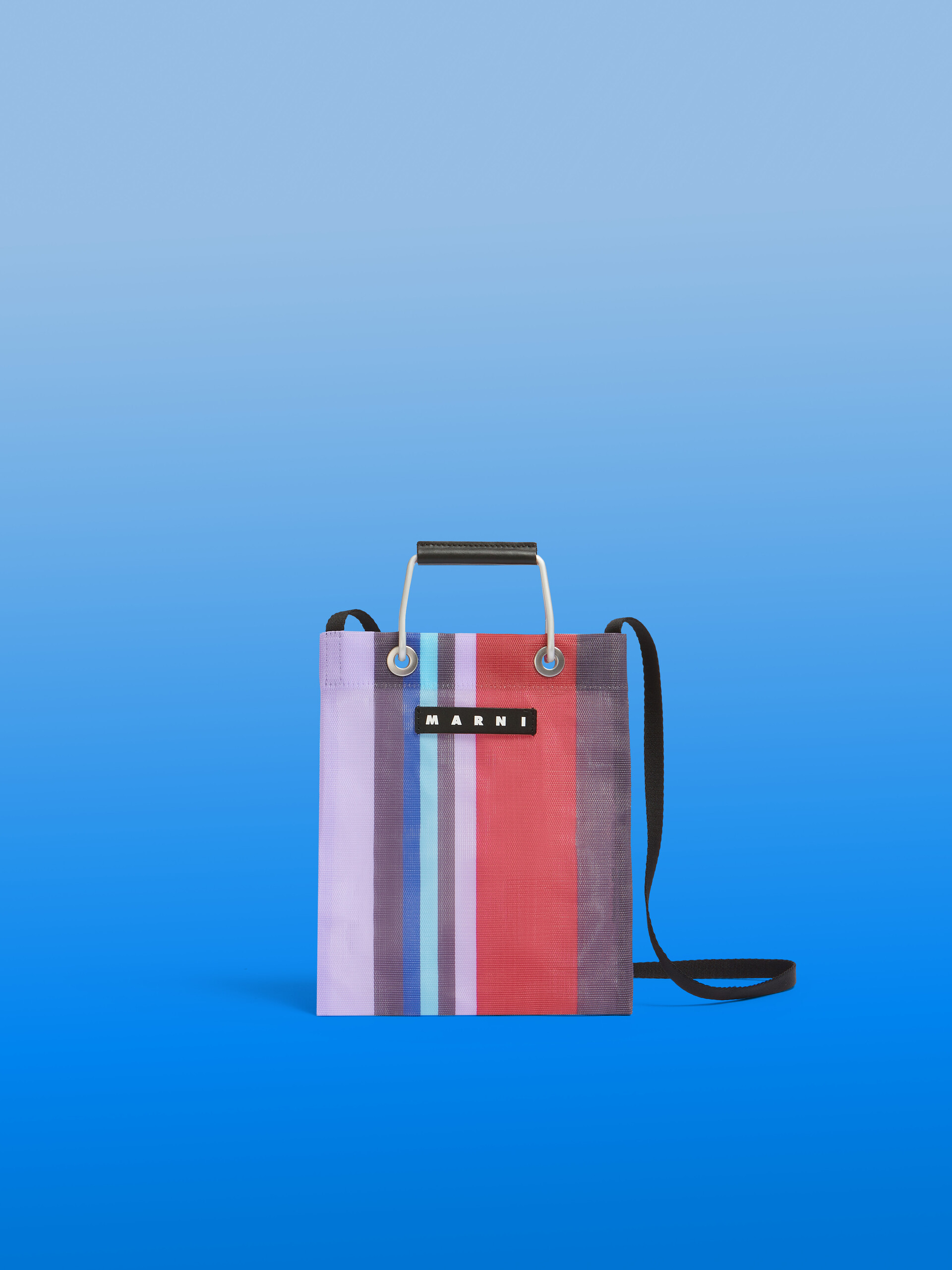 グリーンブルー(ターコイズ) MARNI MARKET STRIPE MINI SHOULDER BAG - Bags - Image 1