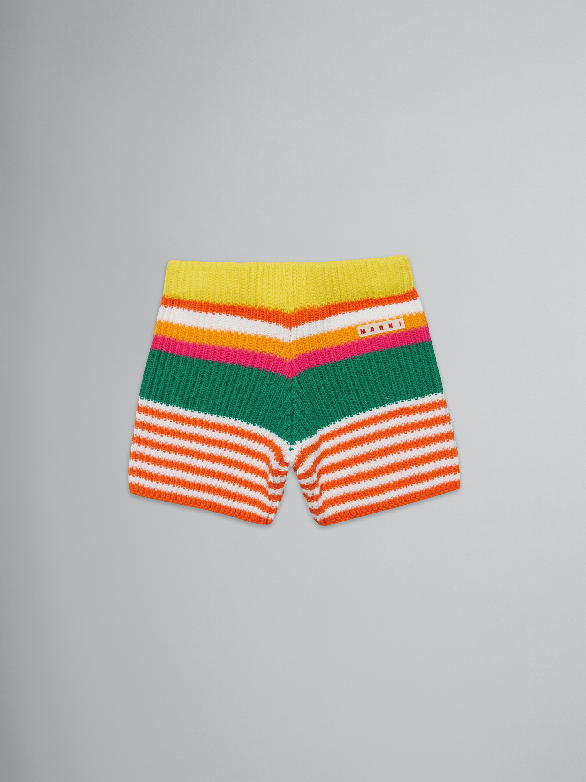 Shorts in maglia a righe multicolor - Pantaloni - Image 1