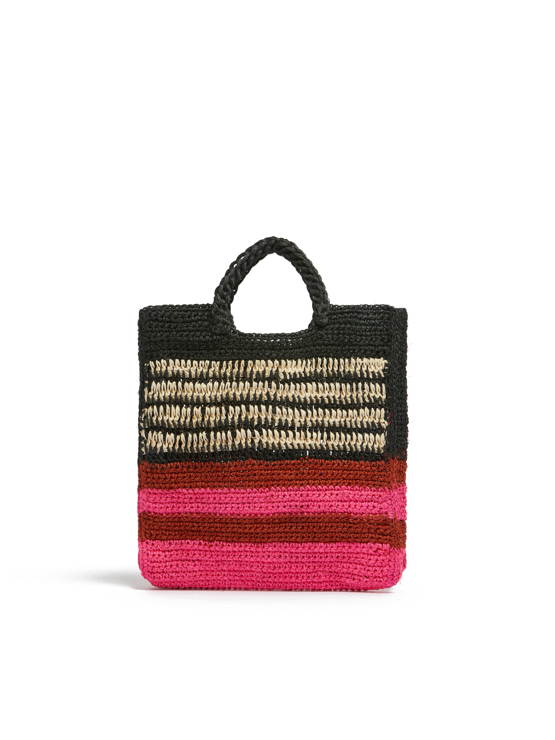 Brown striped MARNI MARKET FIQUE bag - Shopping Bags - Image 3