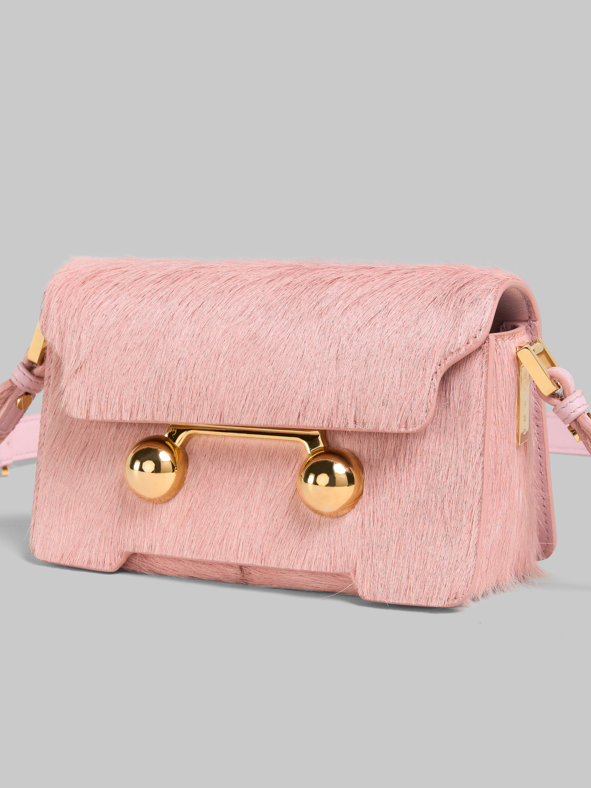 Light pink long hair calfskin Trunkaroo Mini shoulder Bag - Shoulder Bags - Image 5