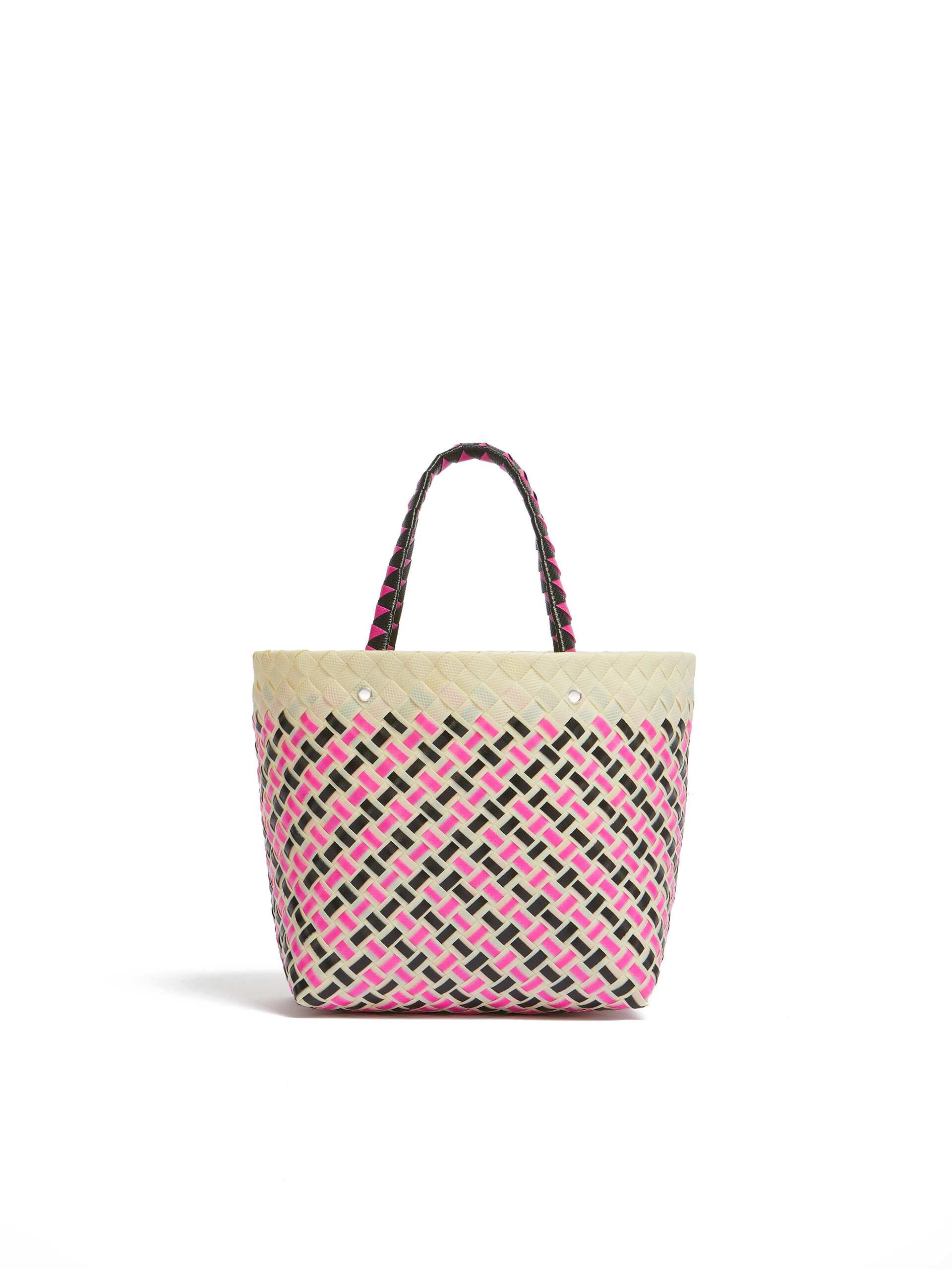 Black outline MARNI MARKET MEDIUM BASKET bag - Shopping Bags - Image 3