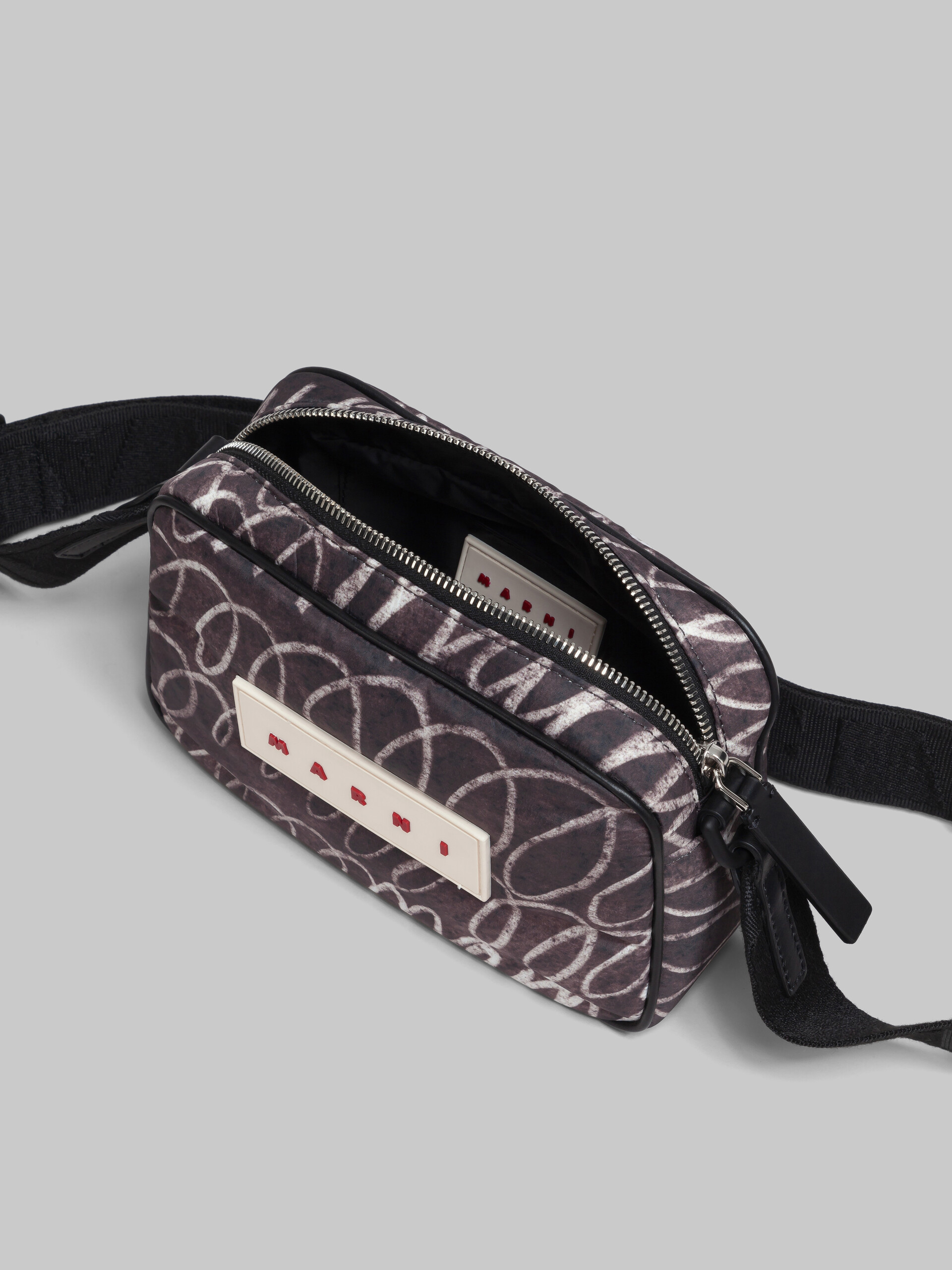 Black Puff camera bag with Marni Scribble print - Shoulder Bags - Image 4