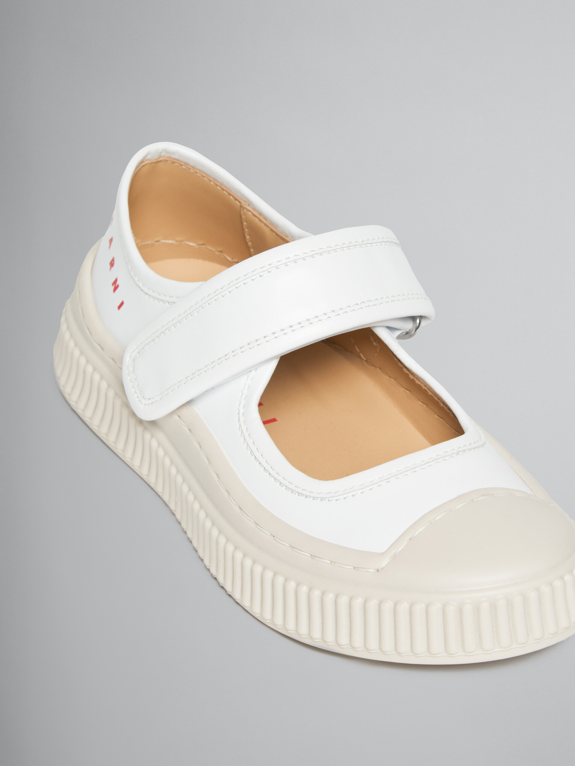 Sneakers Mary-Jane en cuir blanc - ENFANT - Image 4