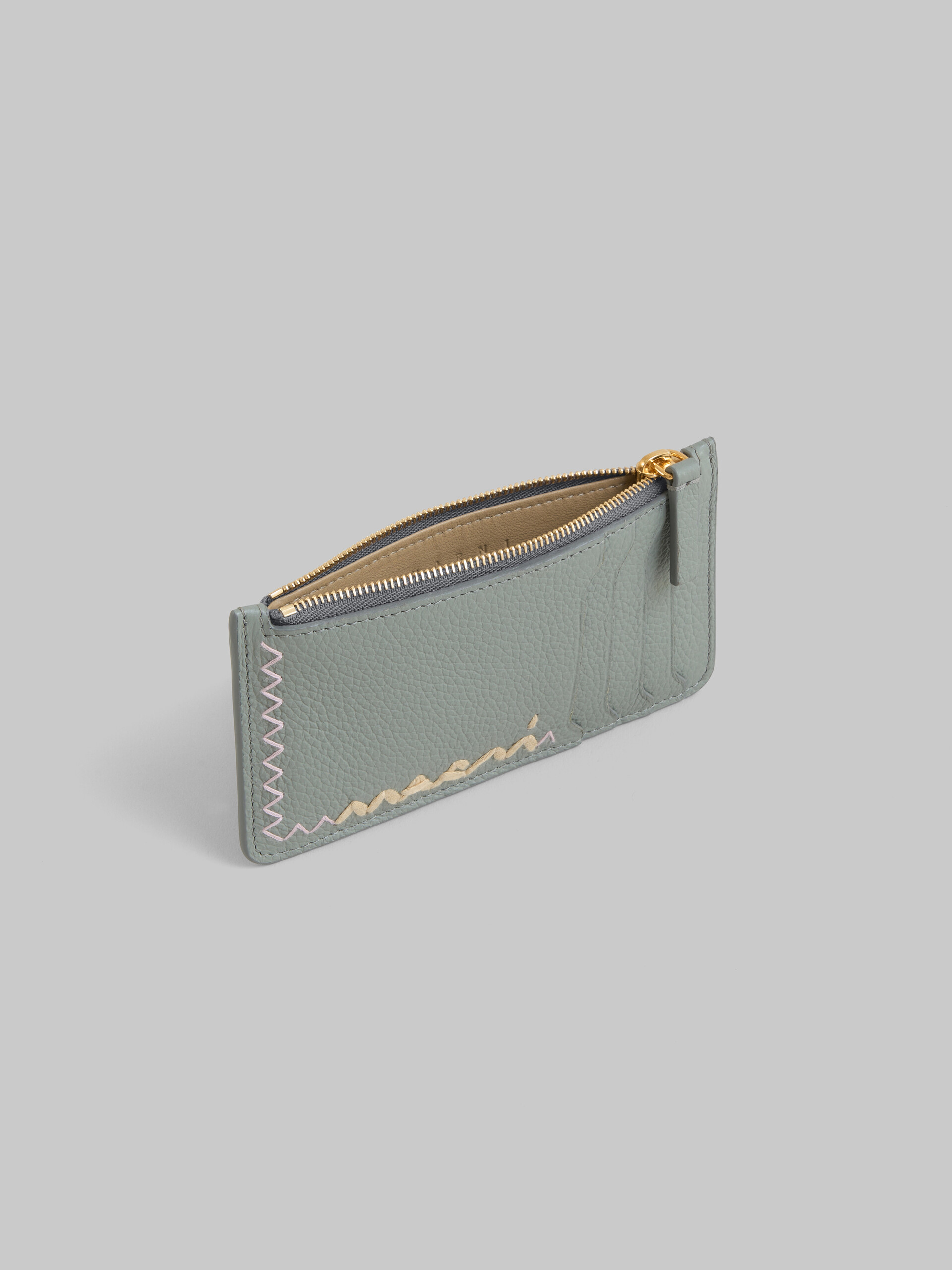 Light blue credit card holder with Marni Mending logo - Wallets - Image 2