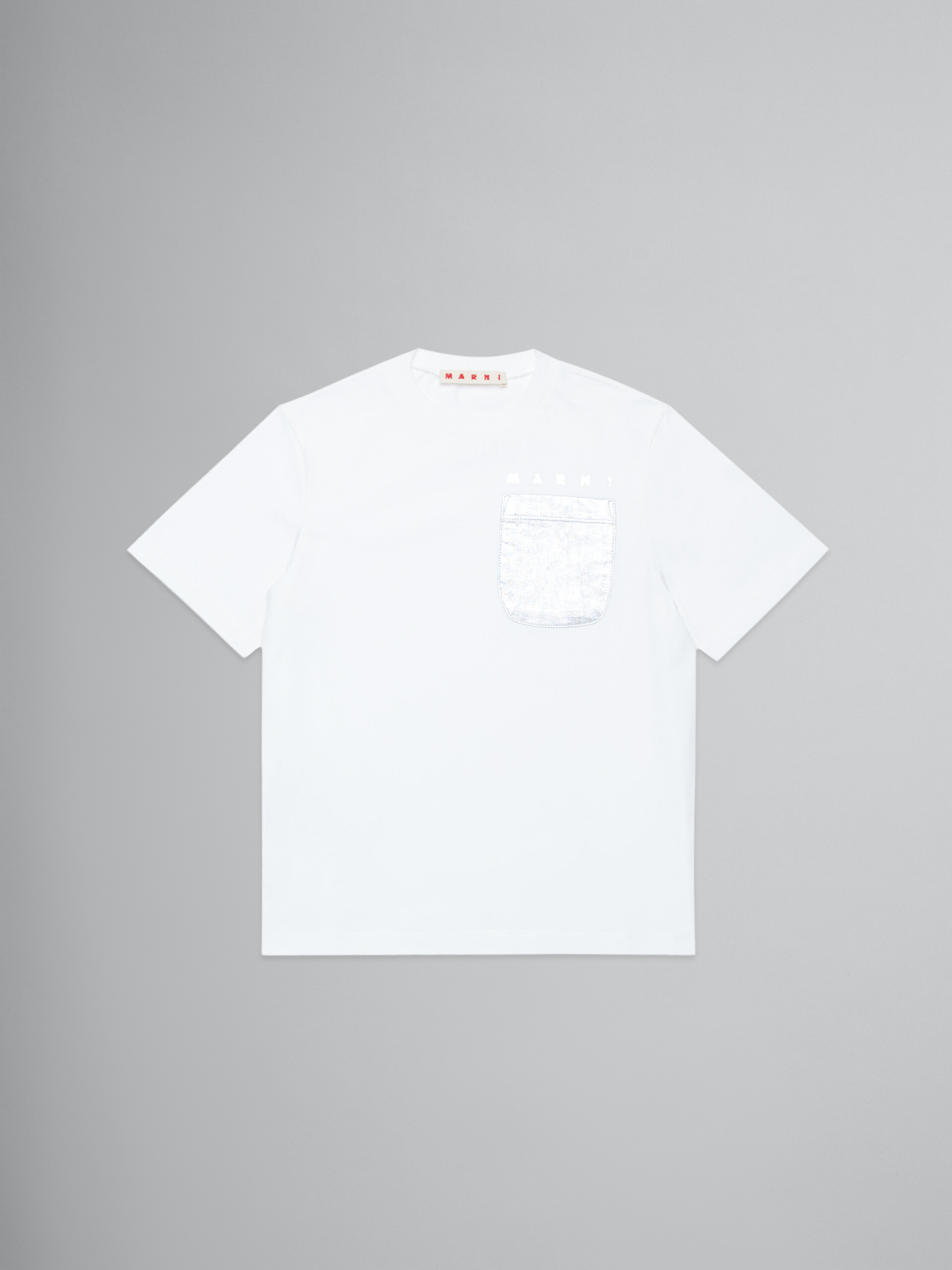 White T-shirt with pocket - T-shirts - Image 1