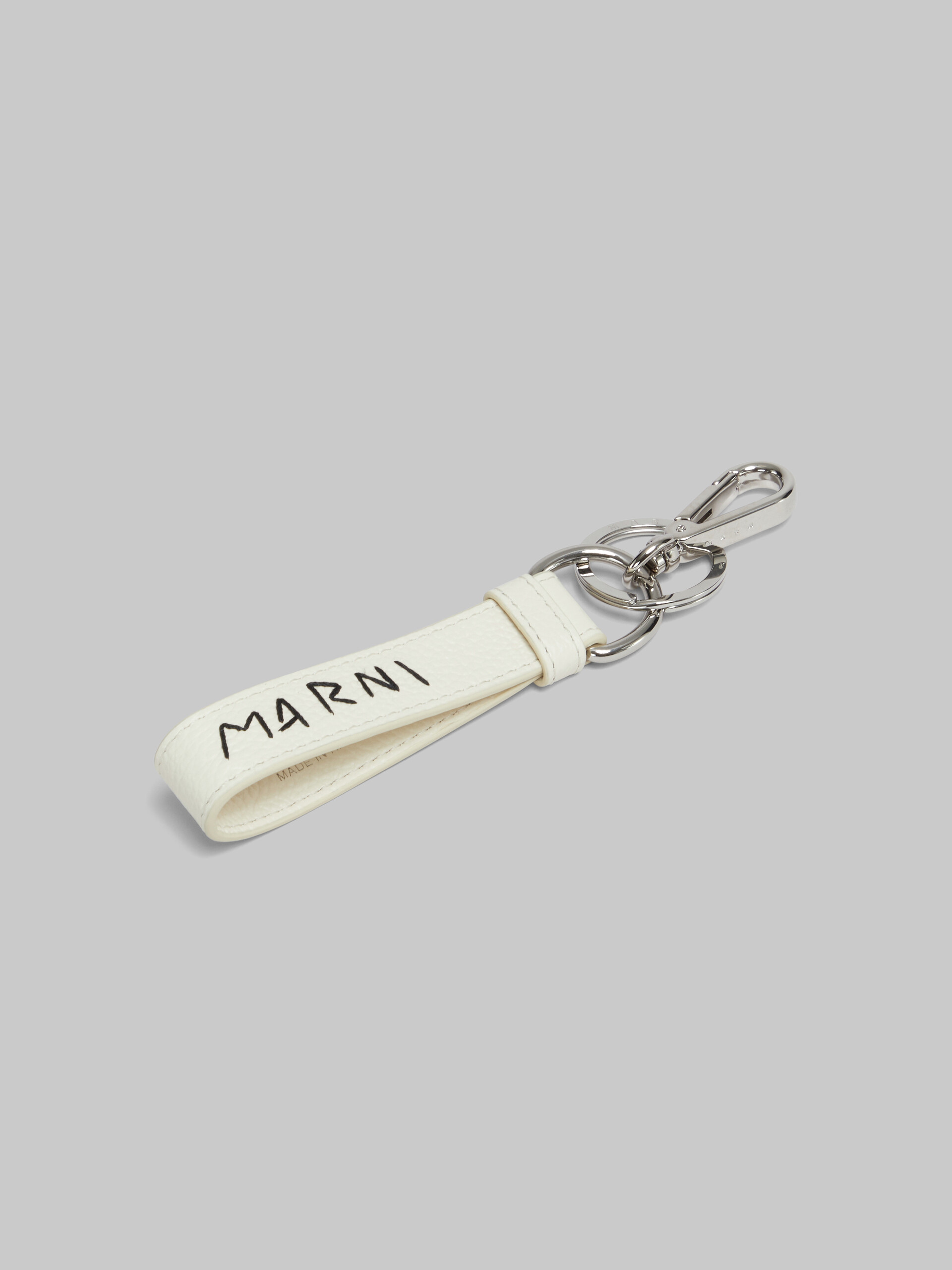 Blue leather keyring with Marni mending - Key Rings - Image 2