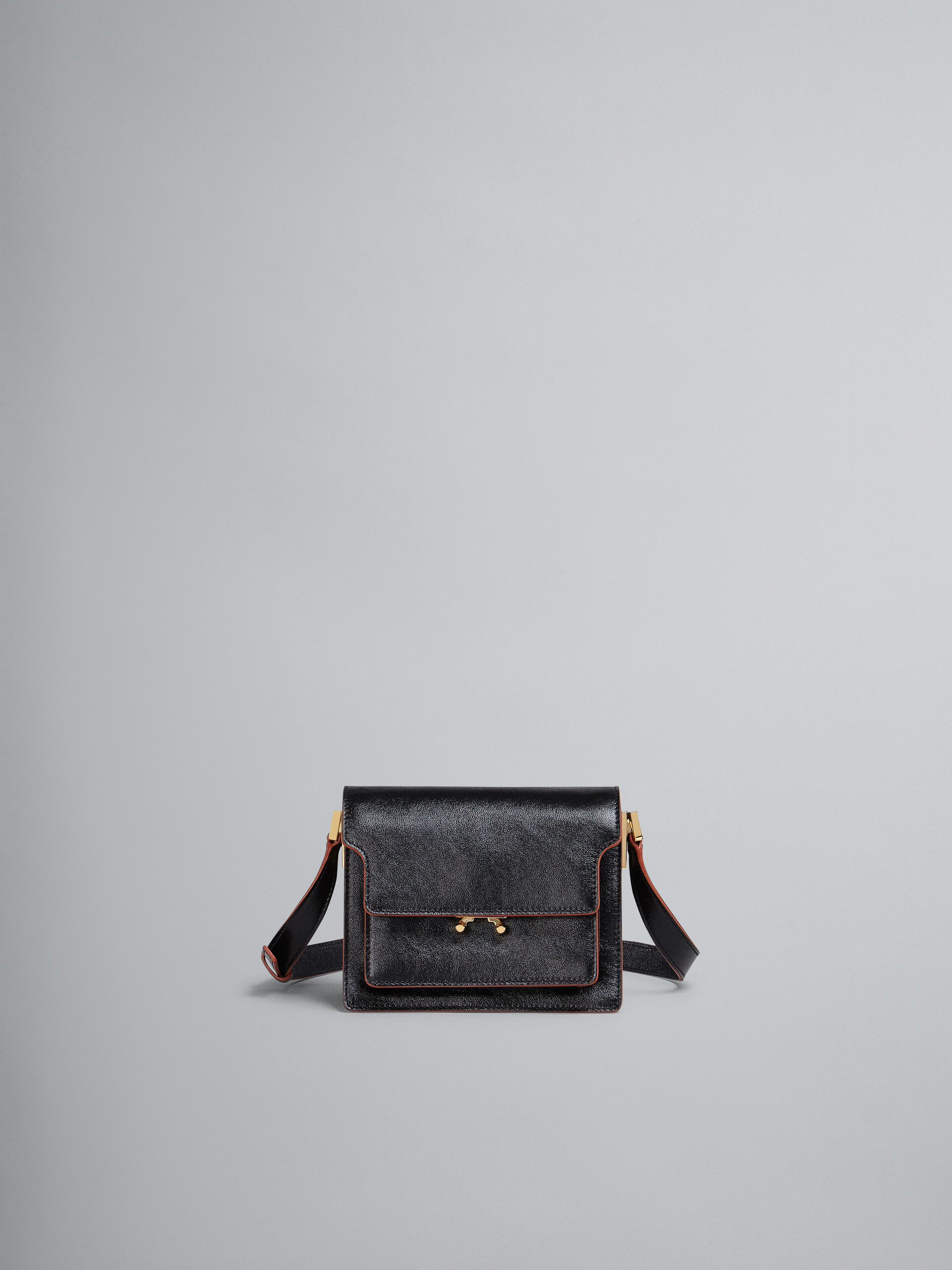 TRUNK SOFT mini bag in green leather - Shoulder Bag - Image 1