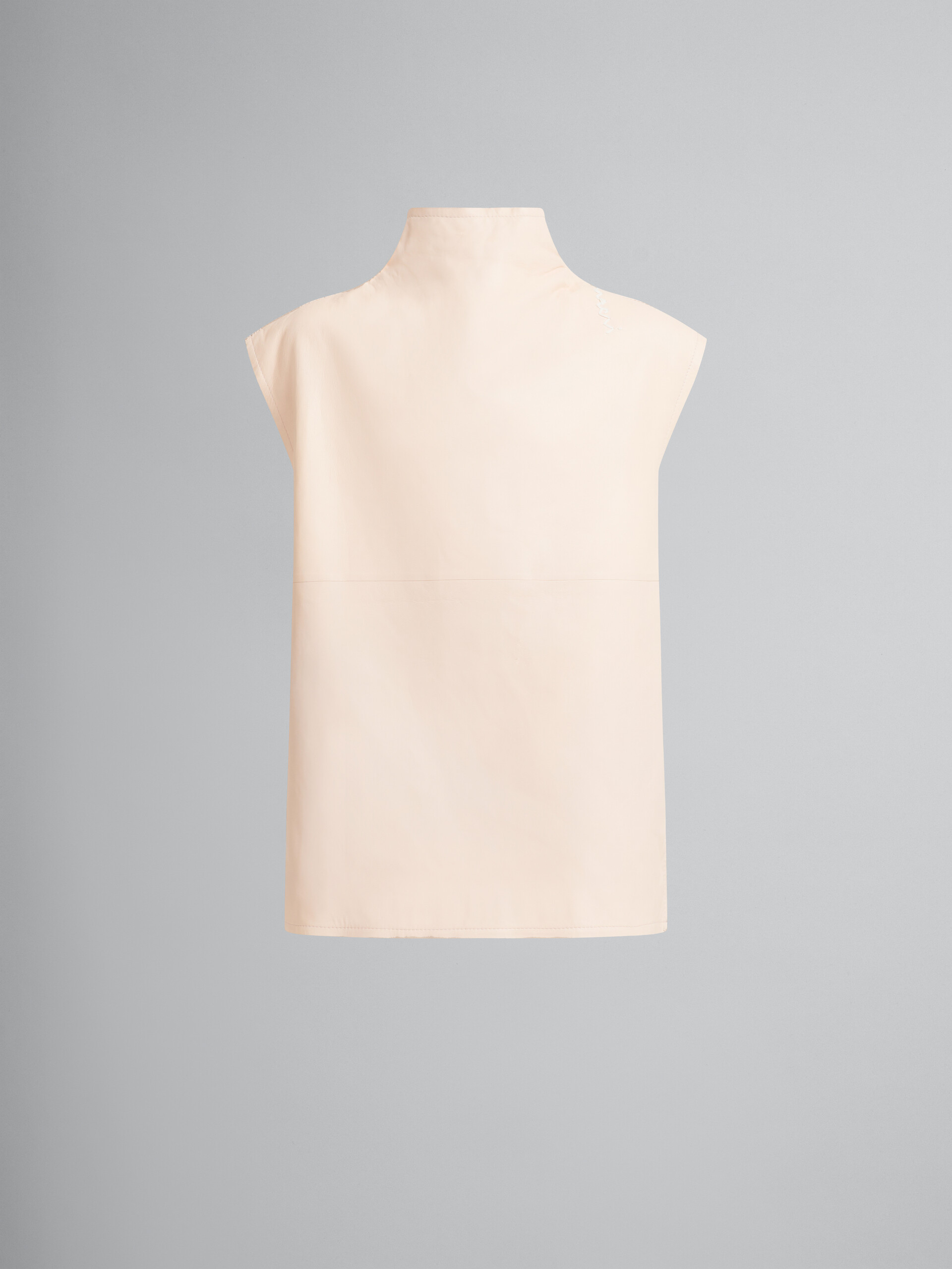 Peach nappa leather dress - Shirts - Image 1