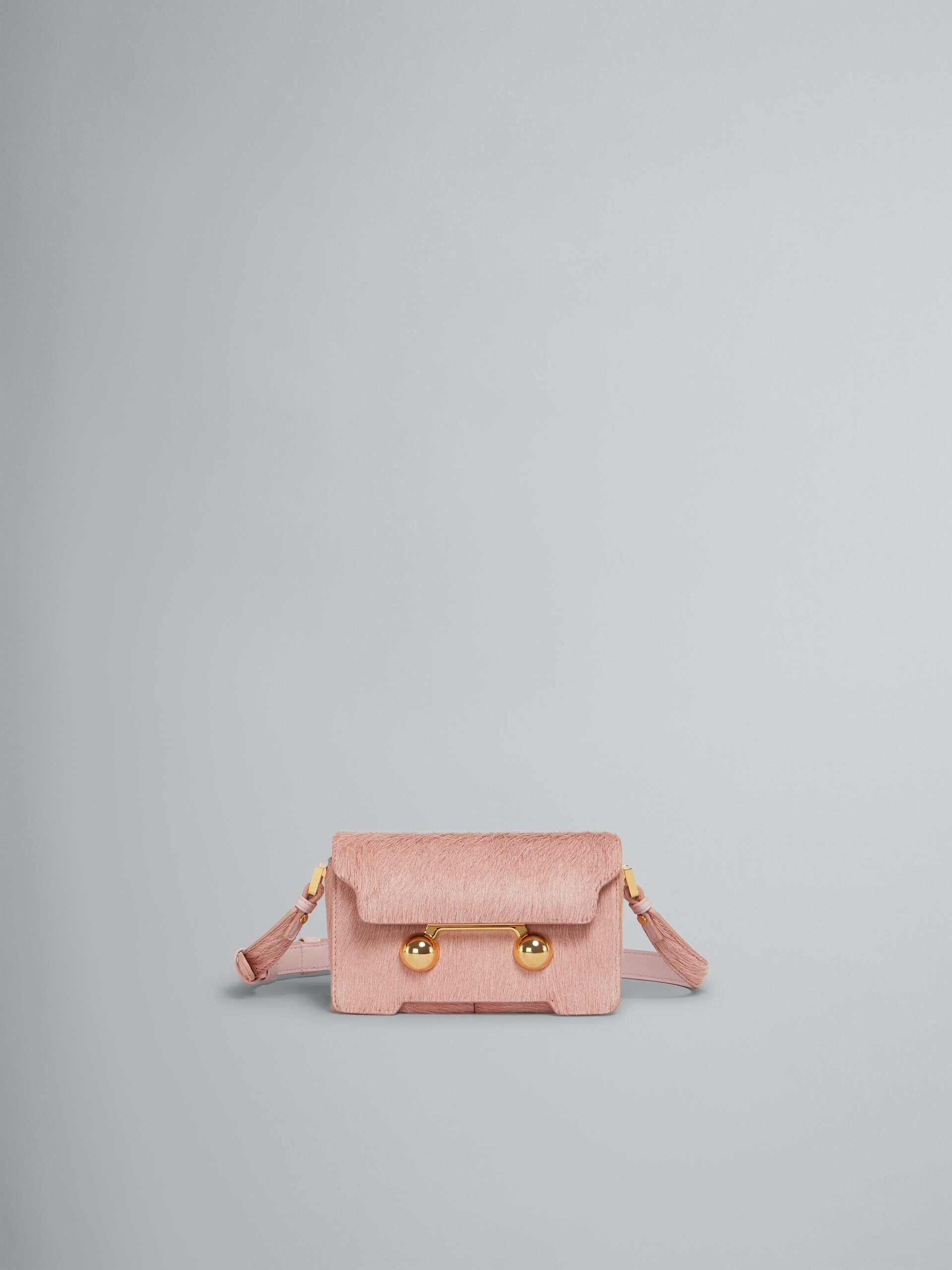 Light pink long hair calfskin Trunkaroo Mini shoulder Bag - Shoulder Bags - Image 1