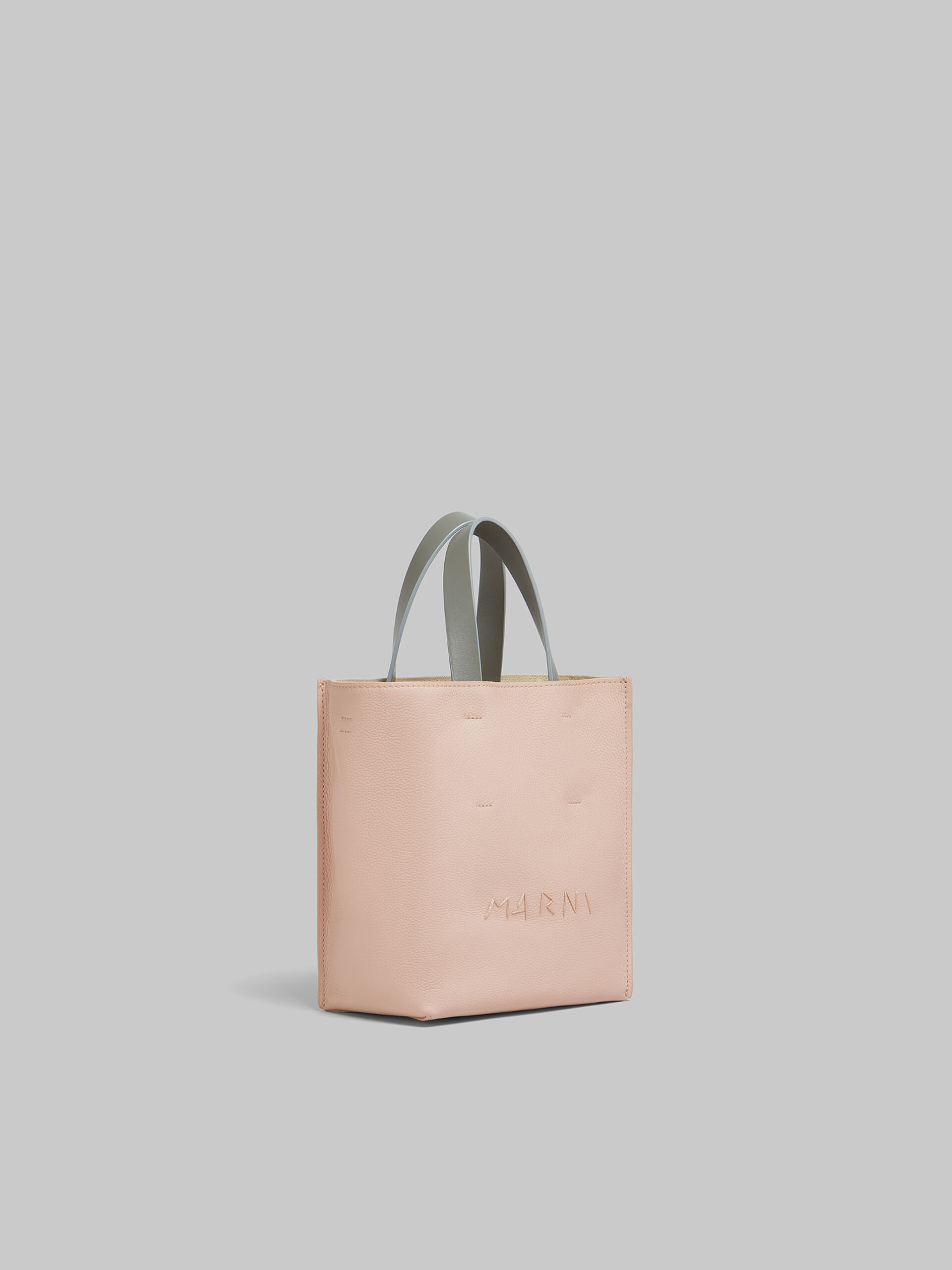 Museo Soft Mini Bag in ivory and brown leather with Marni Mending - Shopping Bags - Image 6