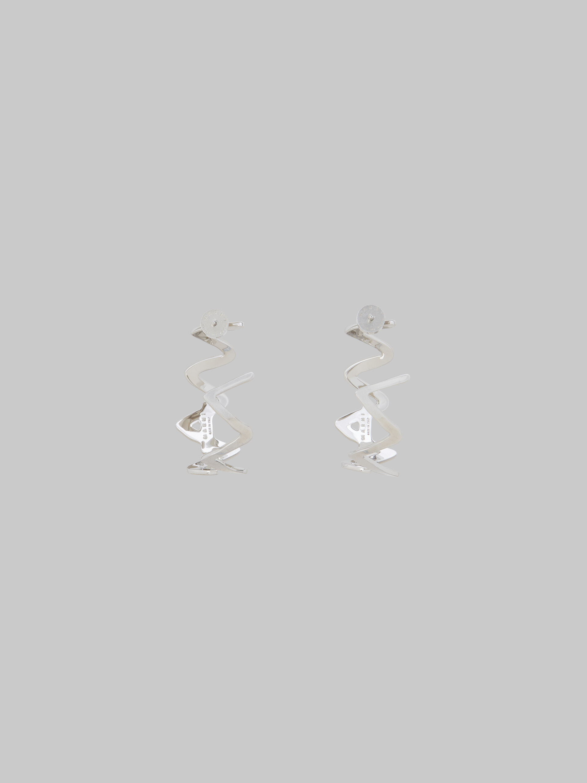 Palladium metal Marni Symbol earrings - Earrings - Image 3