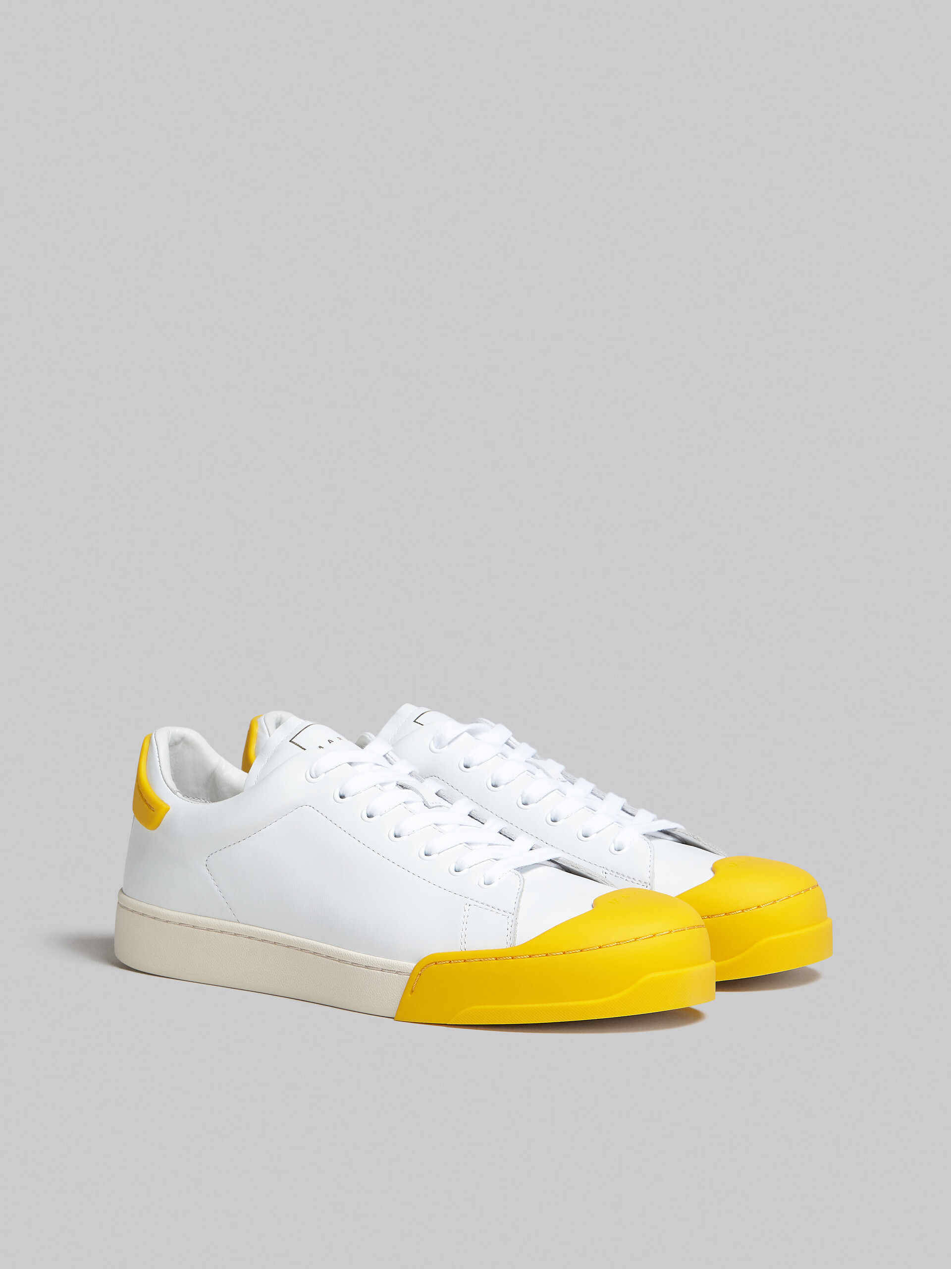 Sneakers Dada Bumper en cuir blanc et jaune - Sneakers - Image 2
