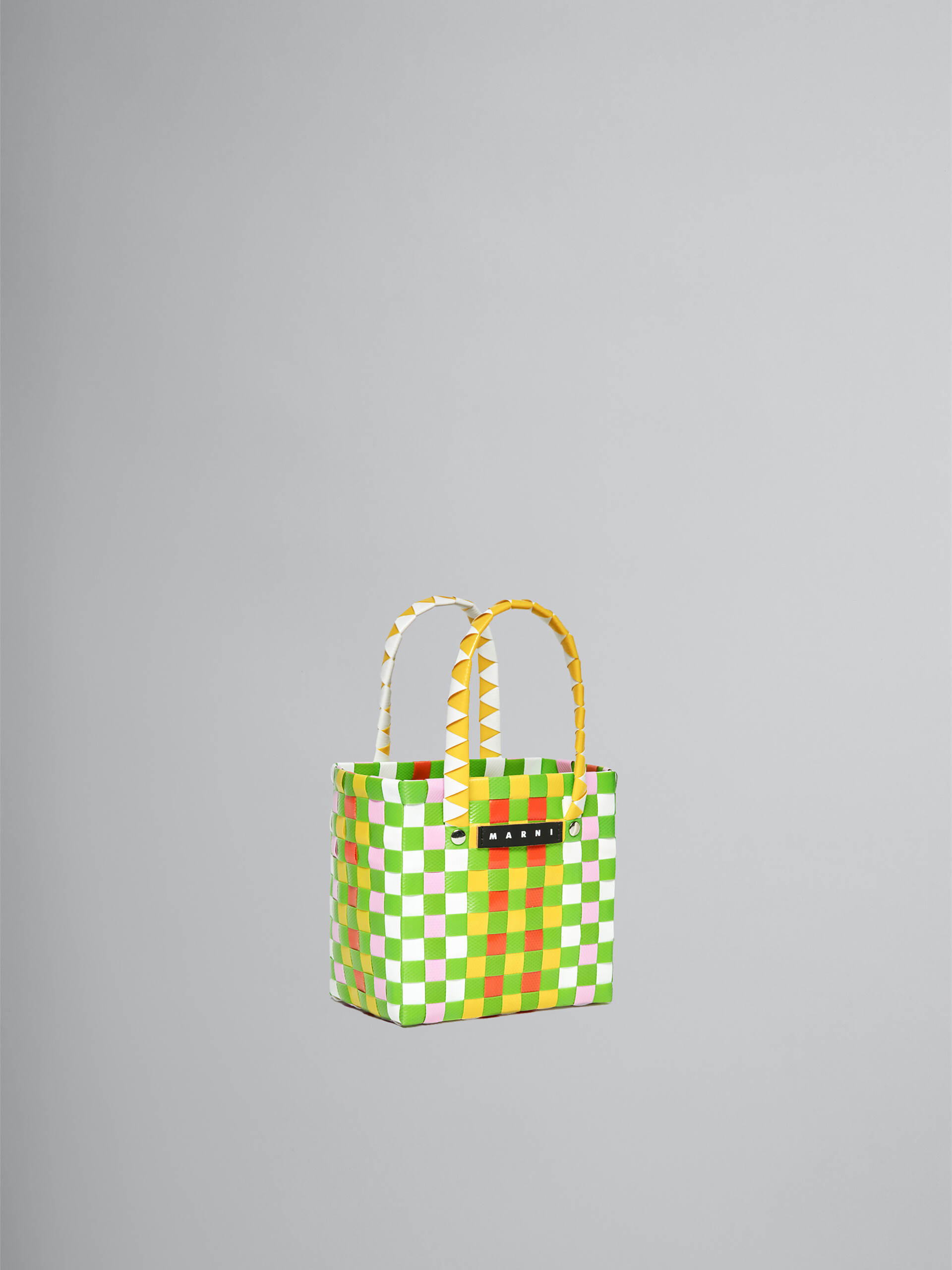 Mehrfarbiger Shopper BASKET in Weiß - Tasche - Image 3