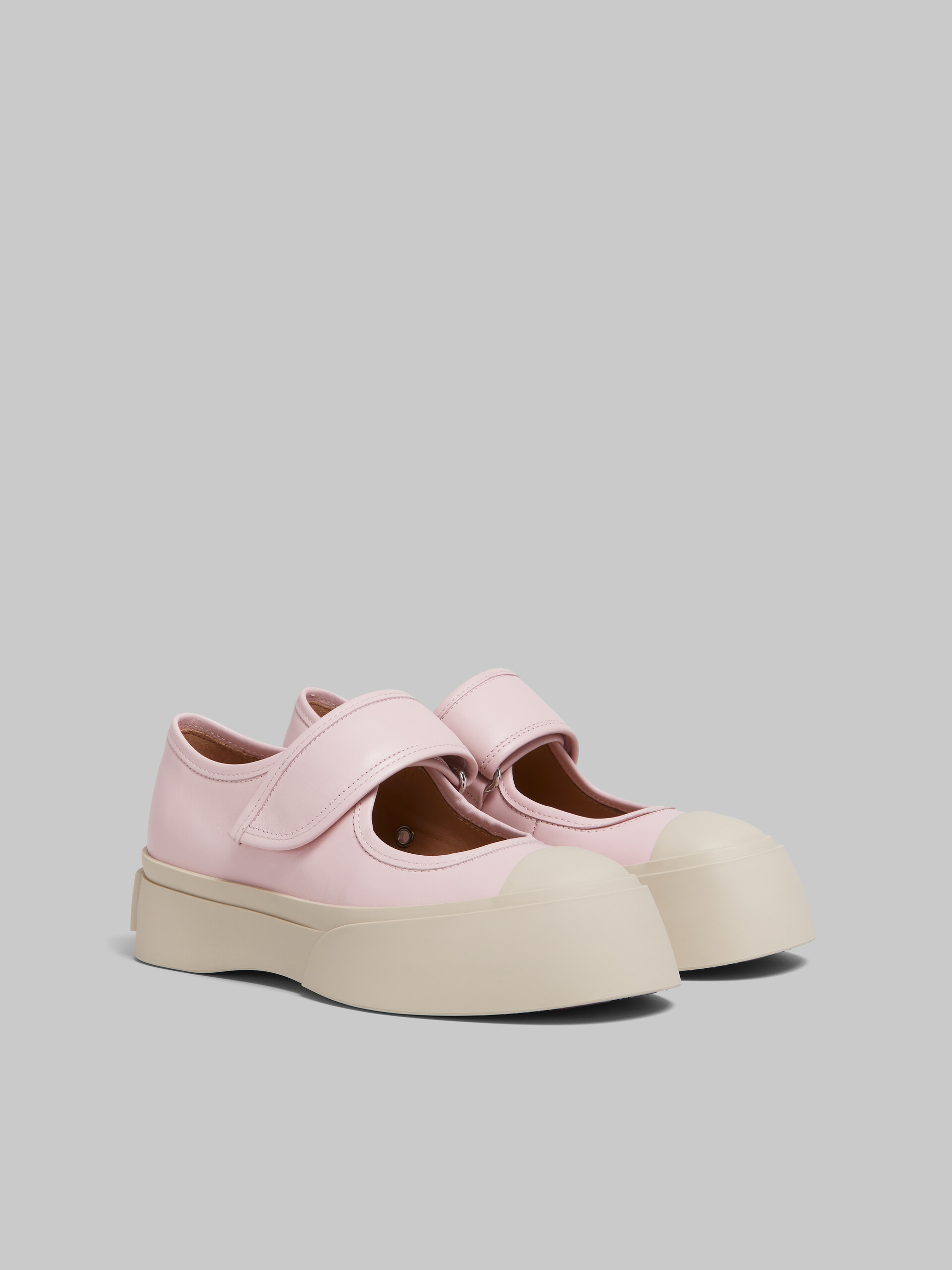 Zapatilla Mary Jane de piel de napa rosa claro - Sneakers - Image 2