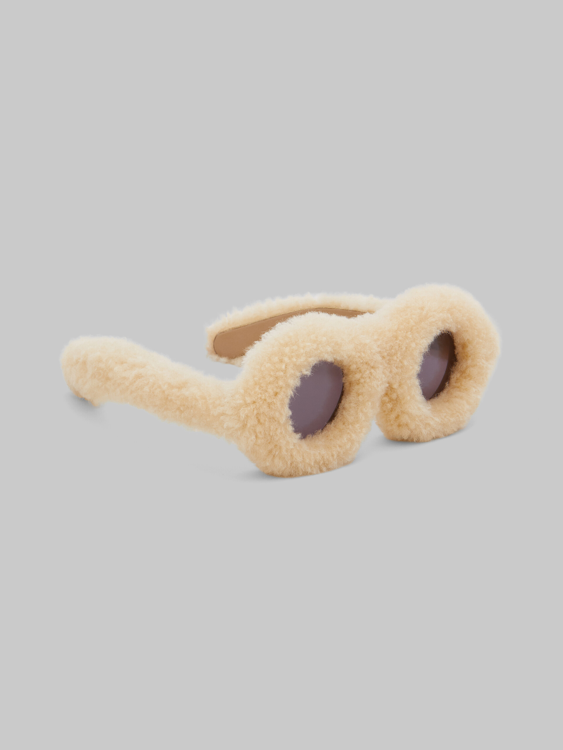 Furry beige Jantu sunglasses - Optical - Image 3