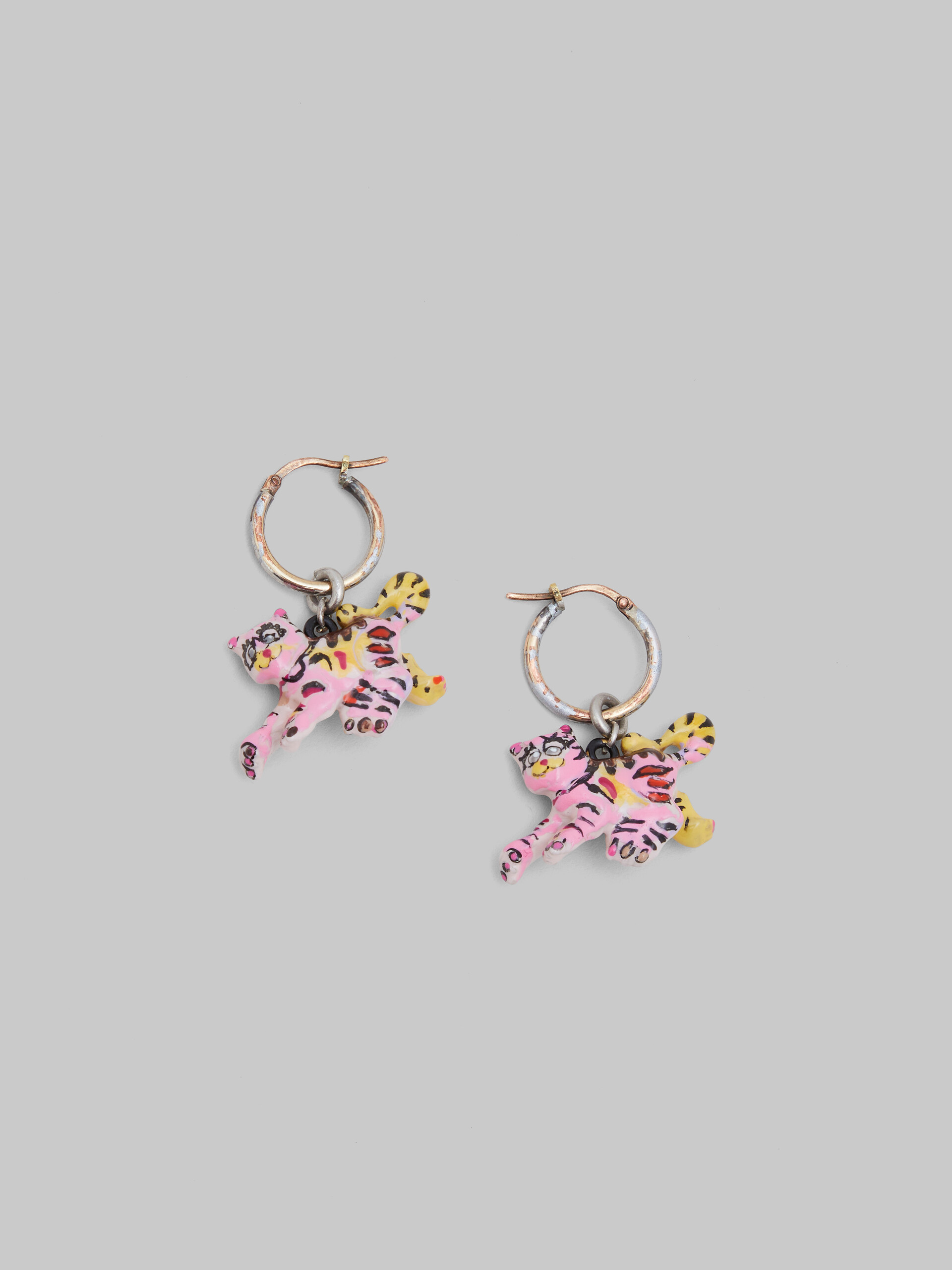Hook earrings with tiger pendants - Earrings - Image 4