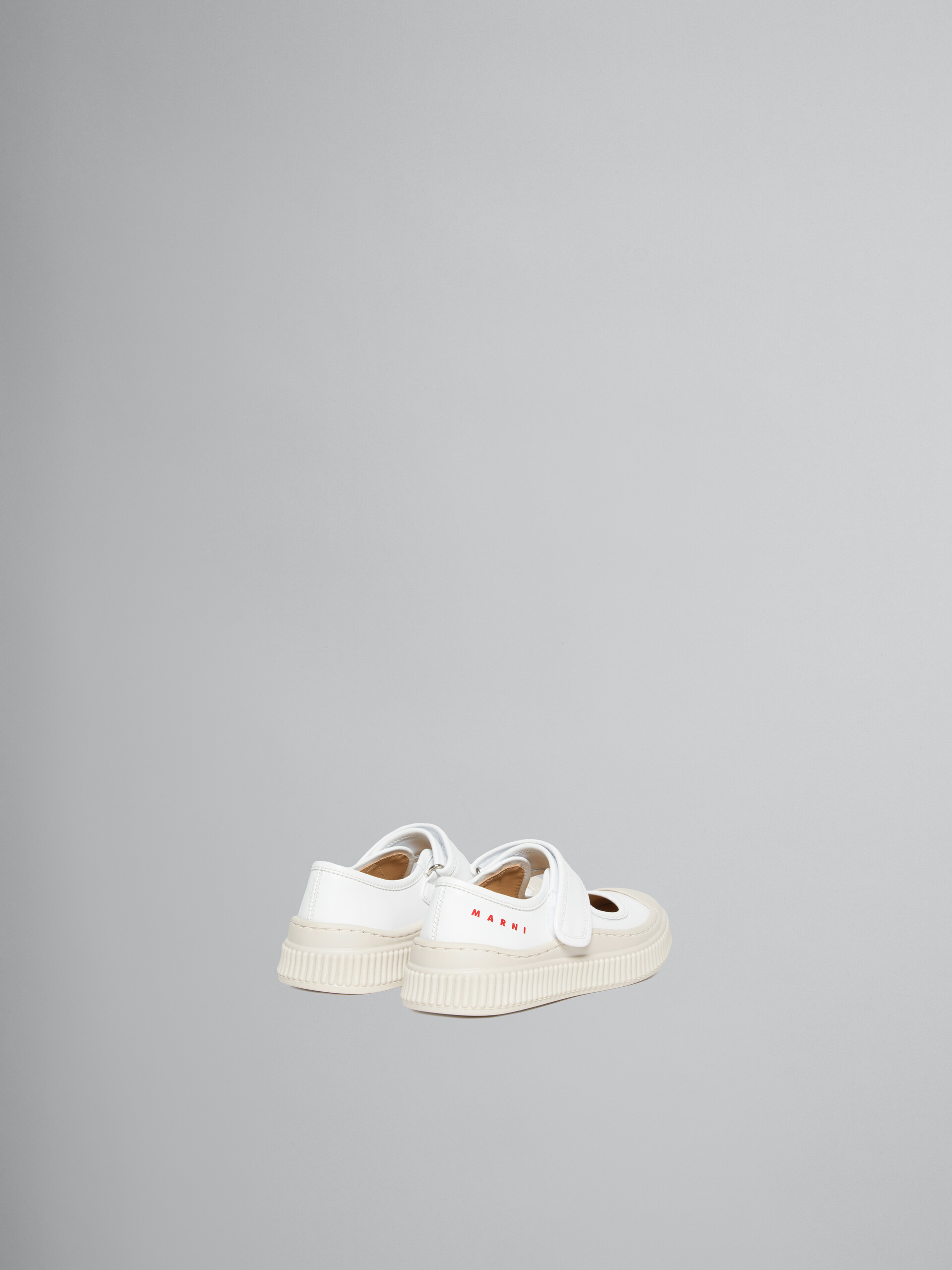 Sneakers Mary-Jane en cuir blanc - ENFANT - Image 3