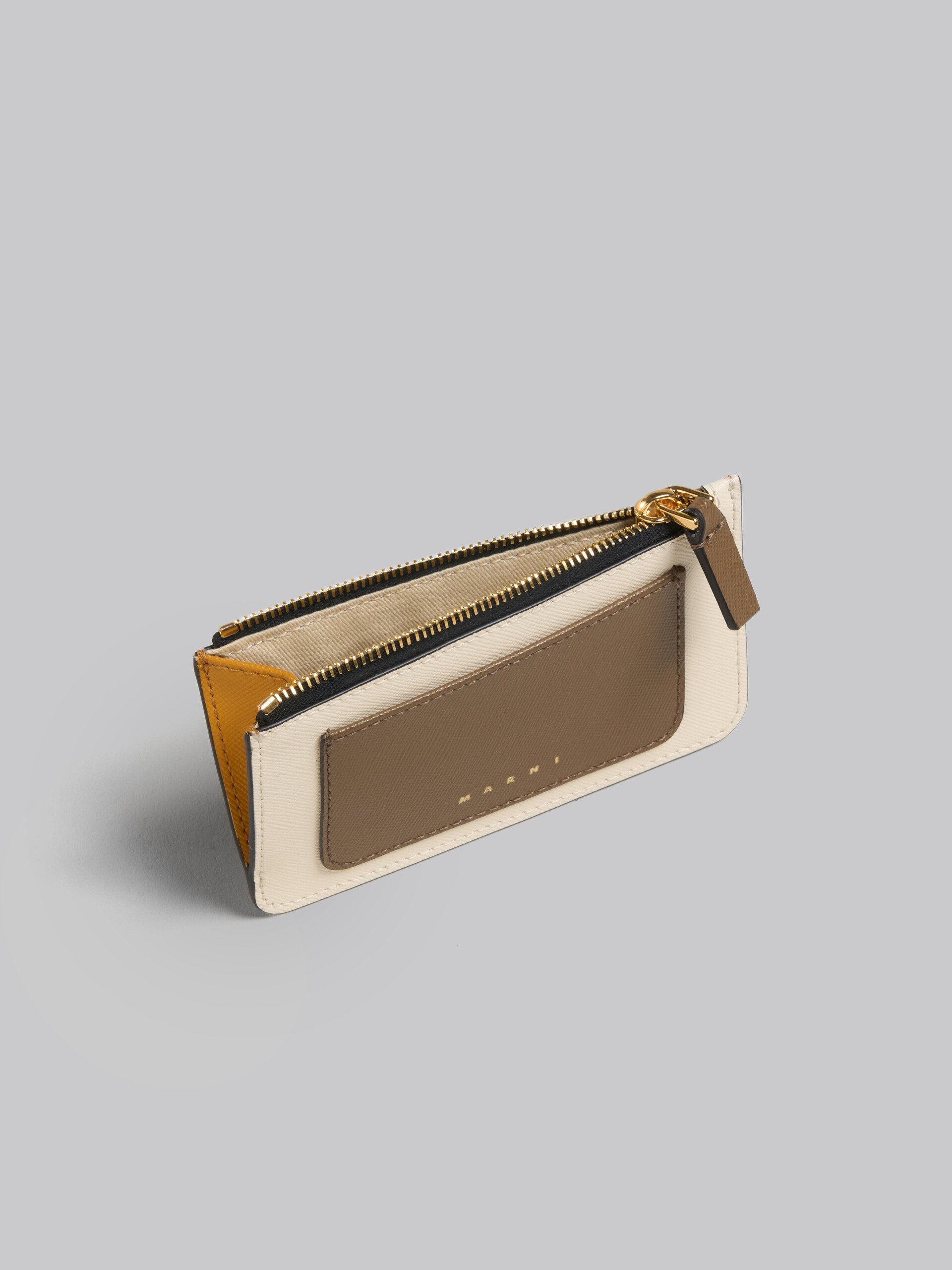 ライトグリーン、ホワイト、ブラウン サフィアーノレザー製カードケース - 財布 - Image 2