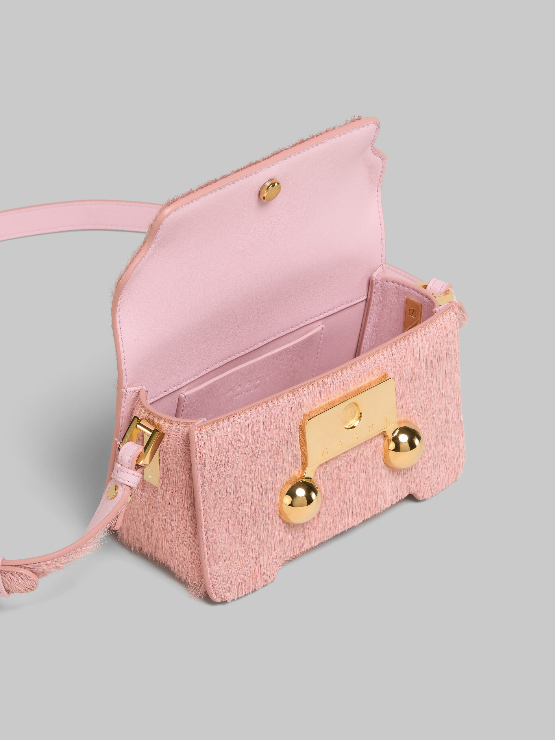 Light pink long hair calfskin Trunkaroo Mini shoulder Bag - Shoulder Bags - Image 4