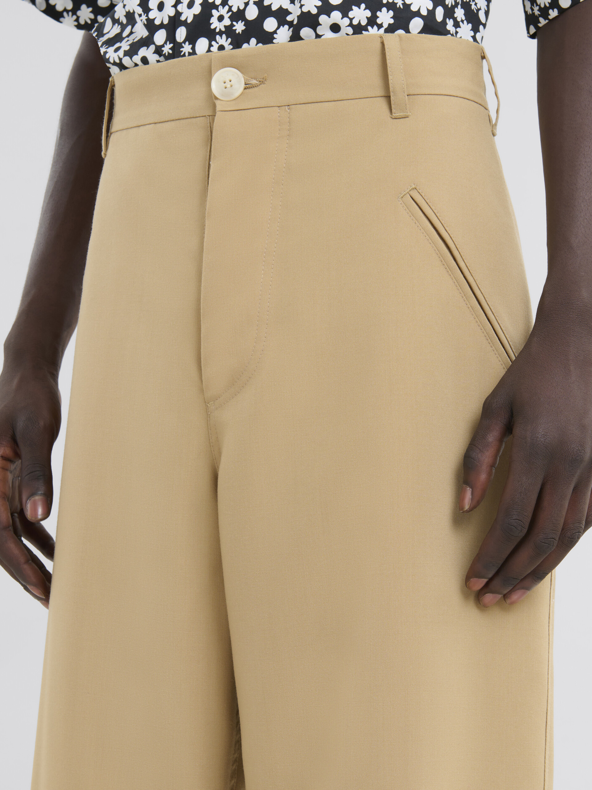 Straight leg light brown trousers - Pants - Image 4