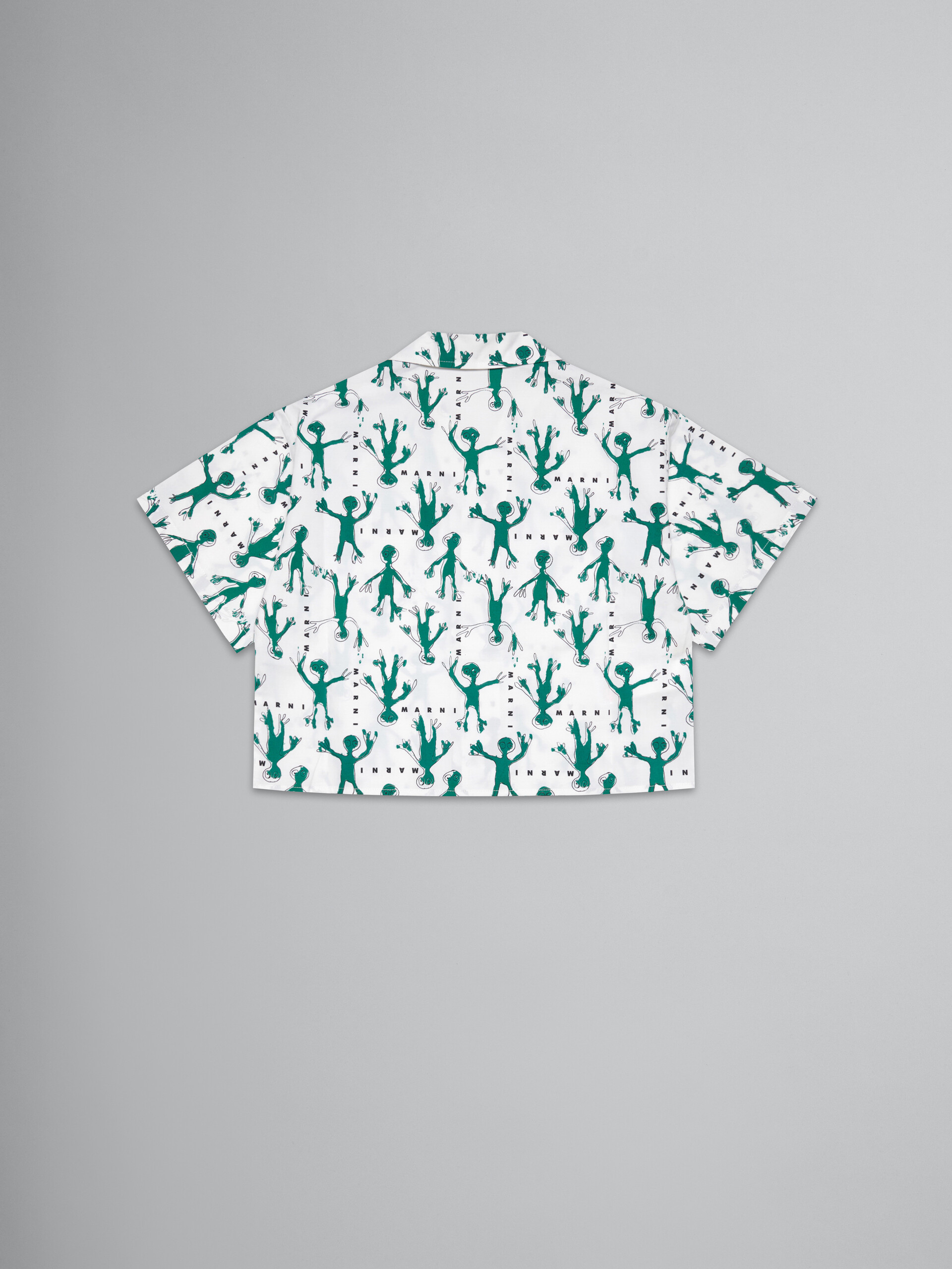 Chemise en popeline blanche avec imprimé Frog - Chemises - Image 2