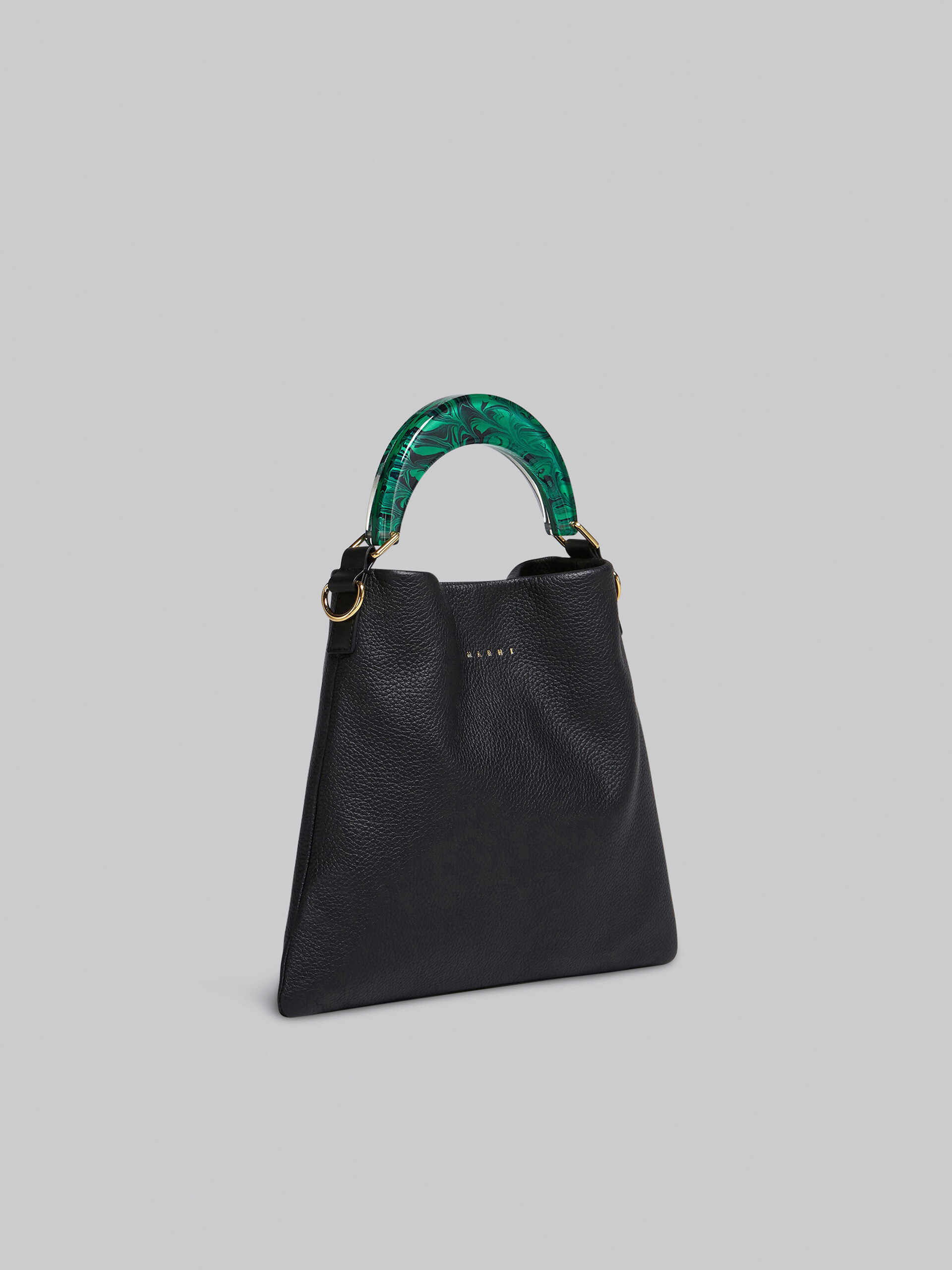 Petit sac Venice en cuir noir - Sacs portés épaule - Image 6