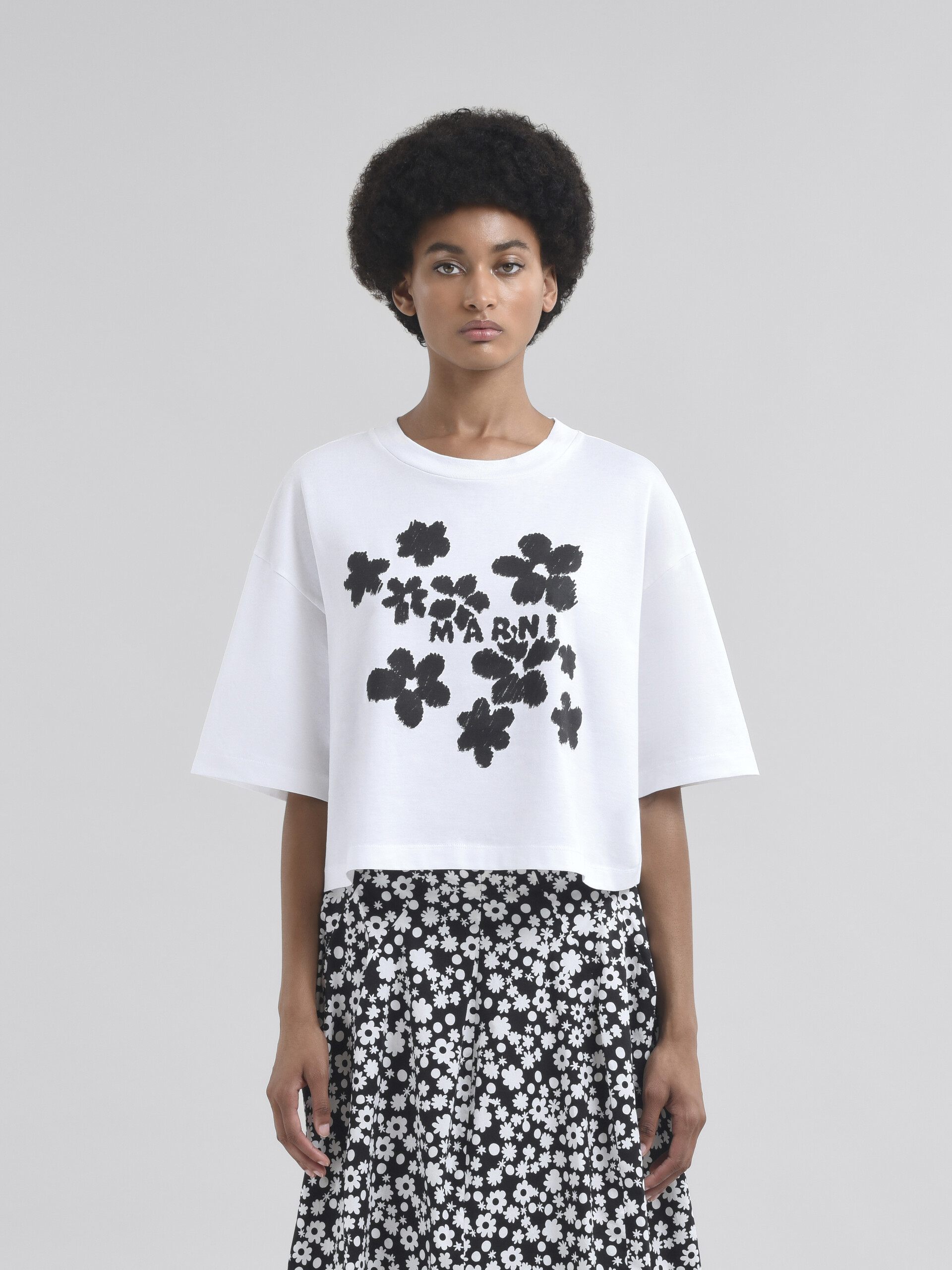 Daisy Garden print jersey cotton T-shirt - T-shirts - Image 2