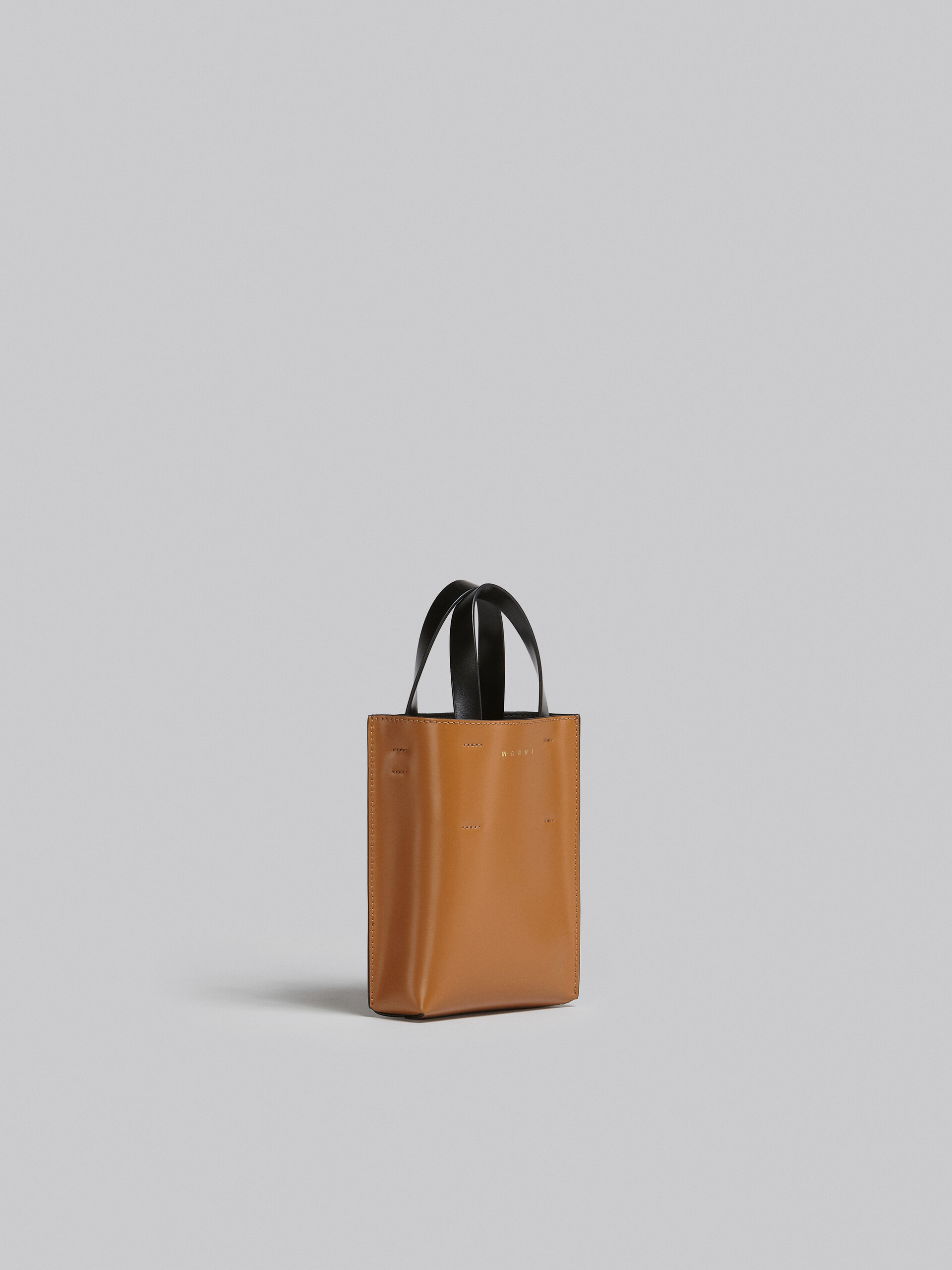MUSEO nano bag in black shiny leather - Shopping Bags - Image 6