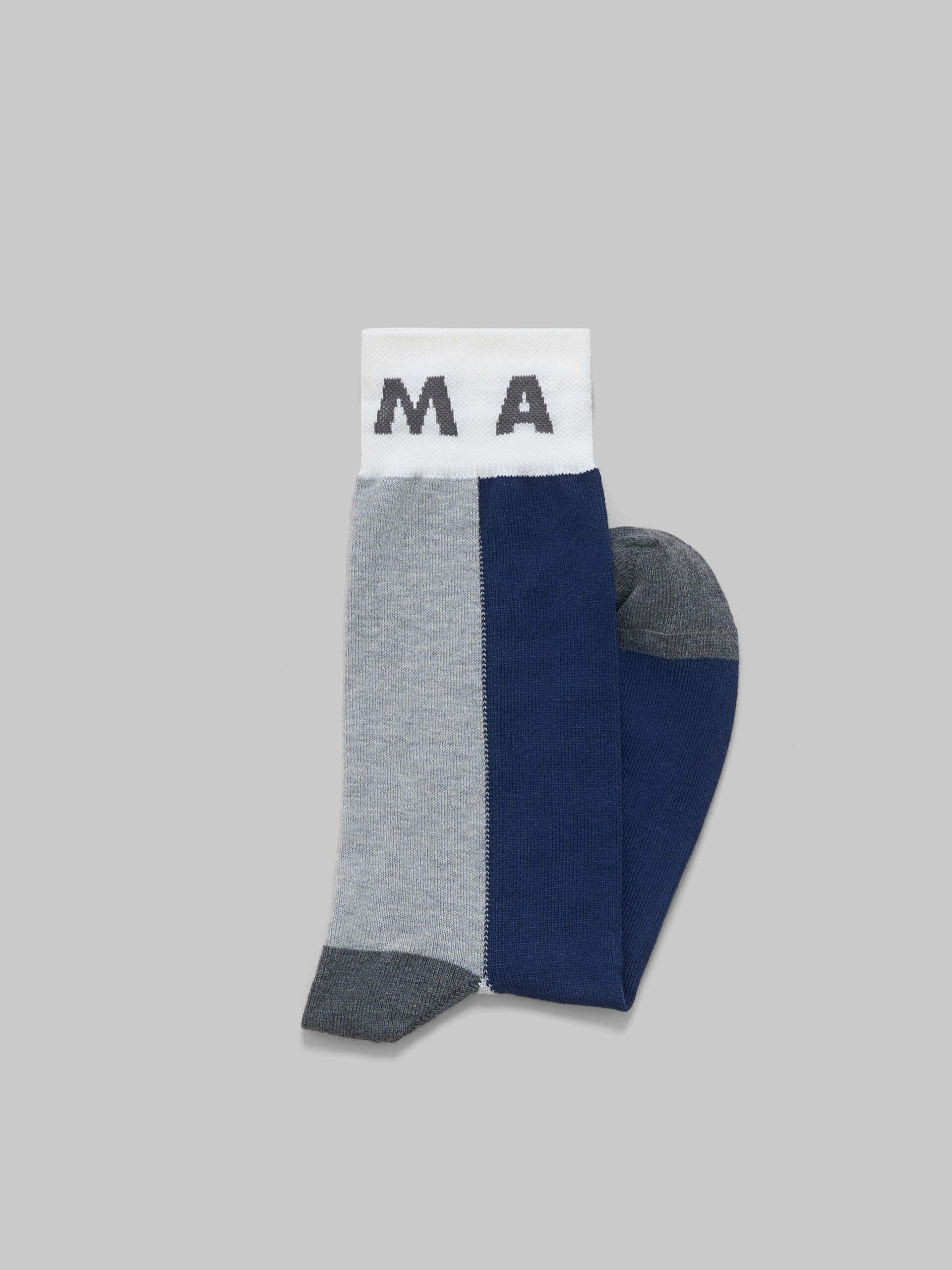 Blue colour block socks - Socks - Image 2