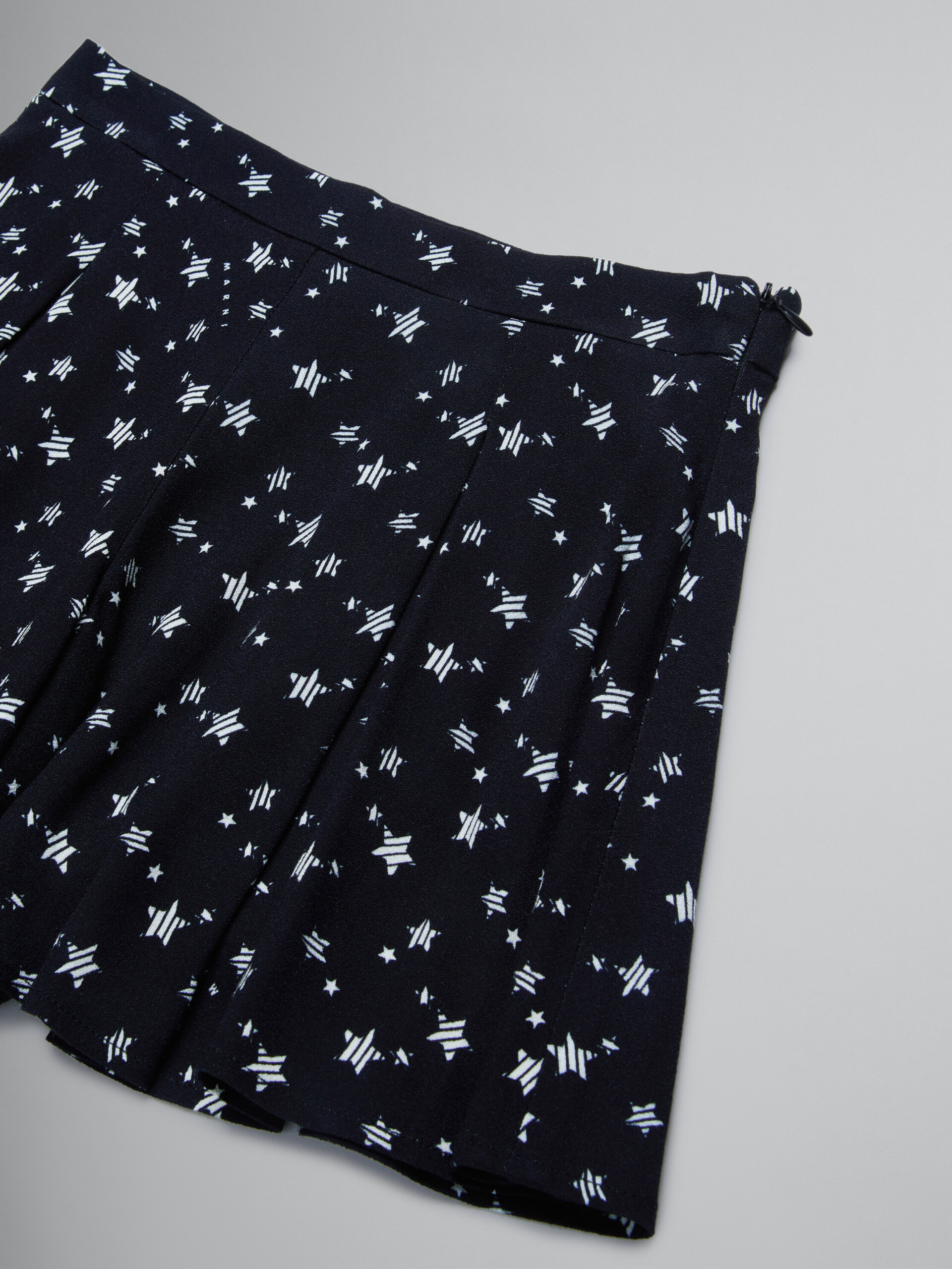 Crepe fabric trouser-skirt with Stardust print - Pants - Image 3