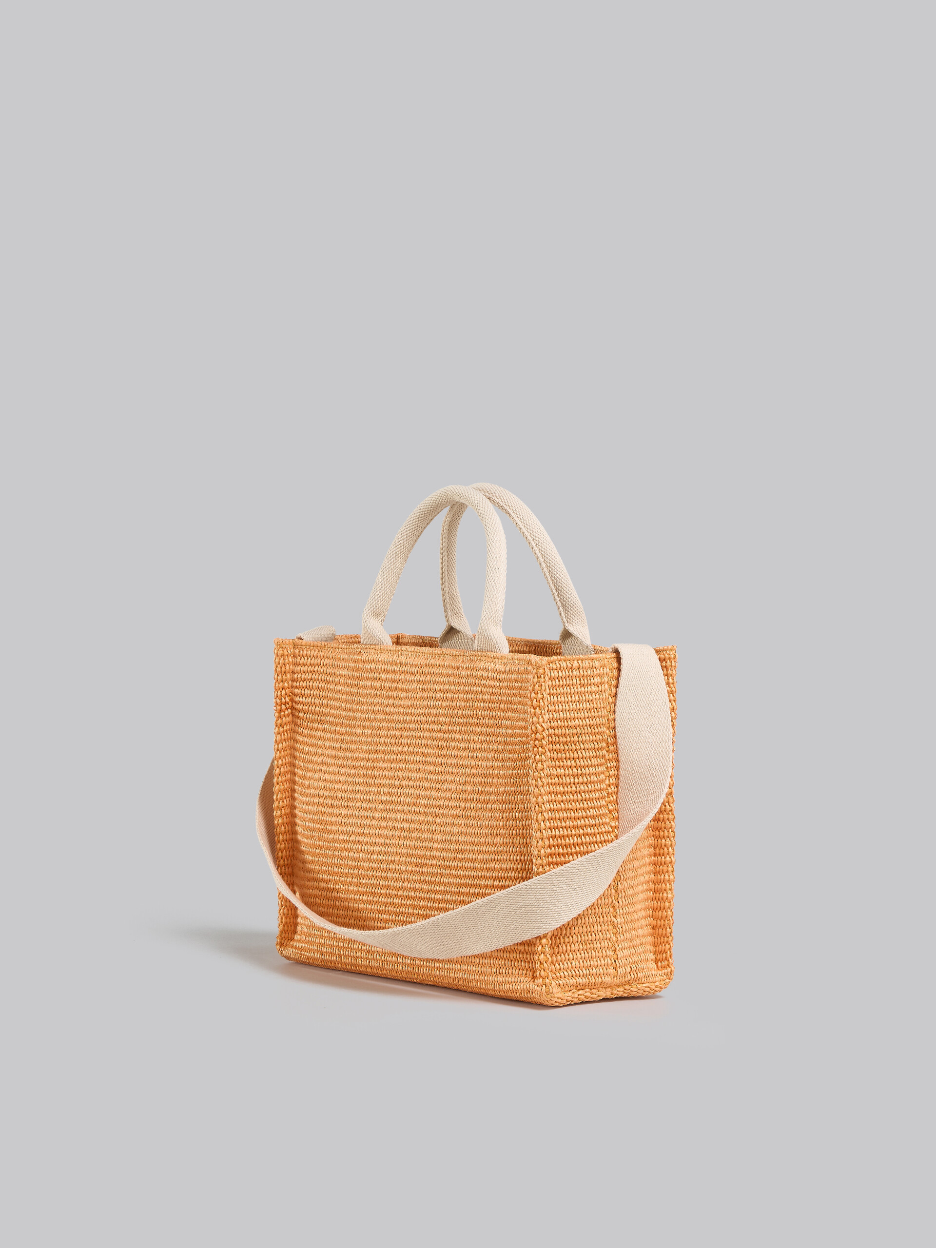 Pink raffia-effect Small Tote Bag - Shopping Bags - Image 3