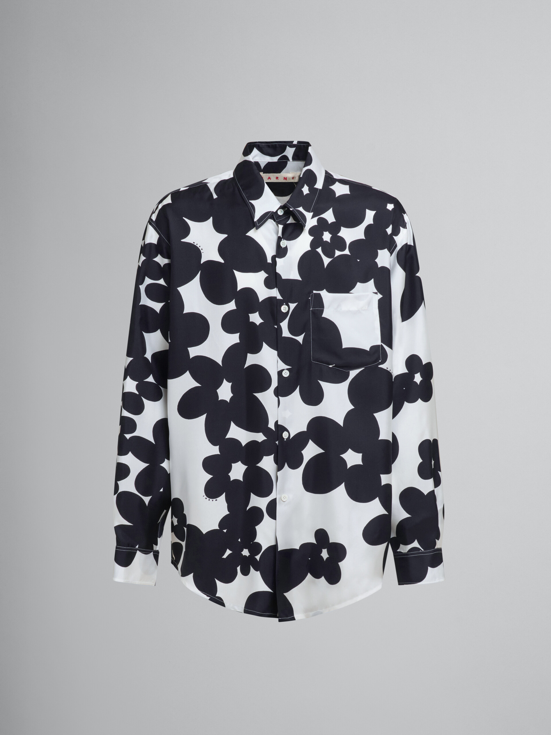 Black and white shirt with Dillies print - Shirts - Image 1