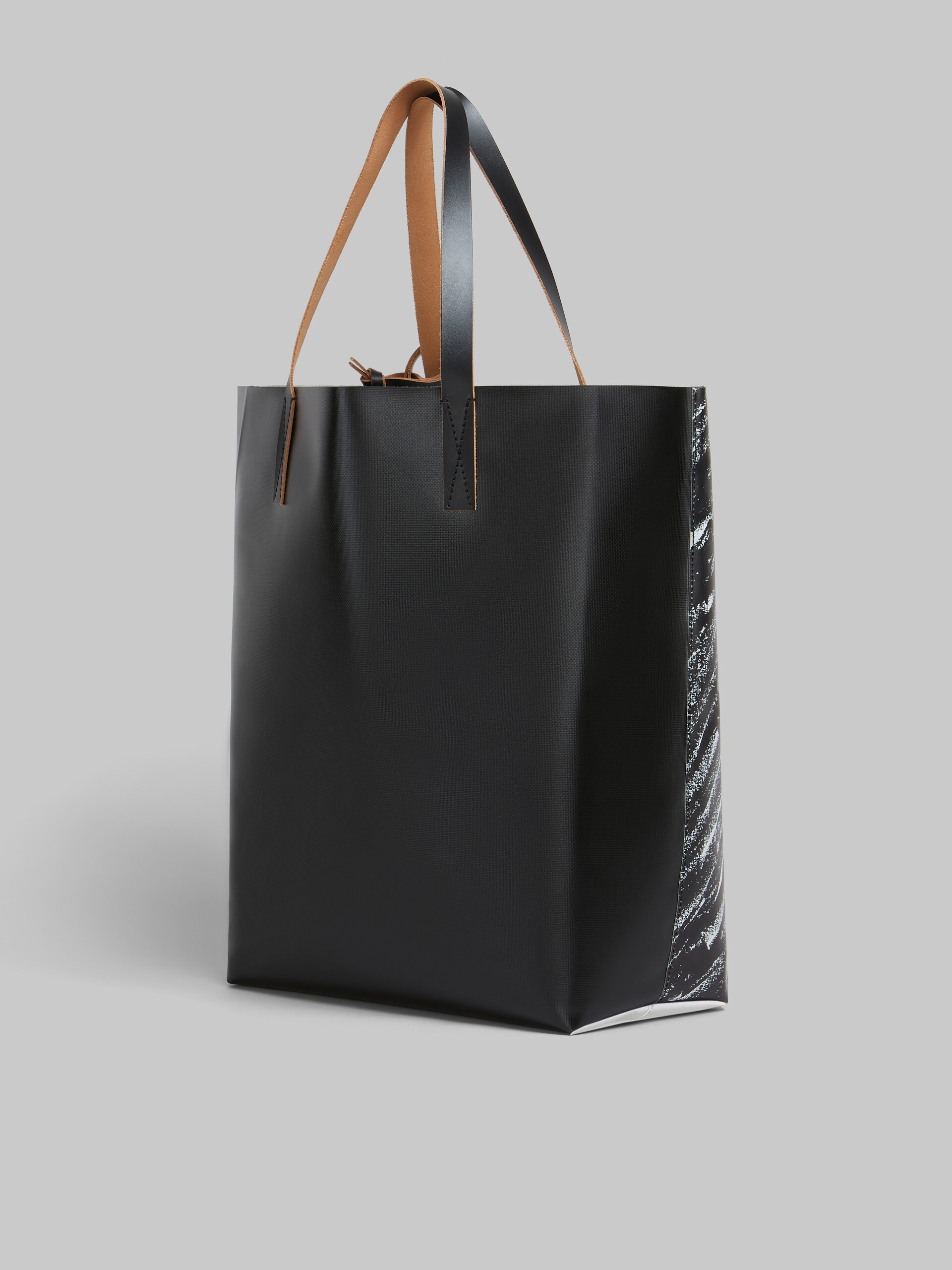 Tribeca tote bag with grey Crayon print - Shopping Bags - Image 2