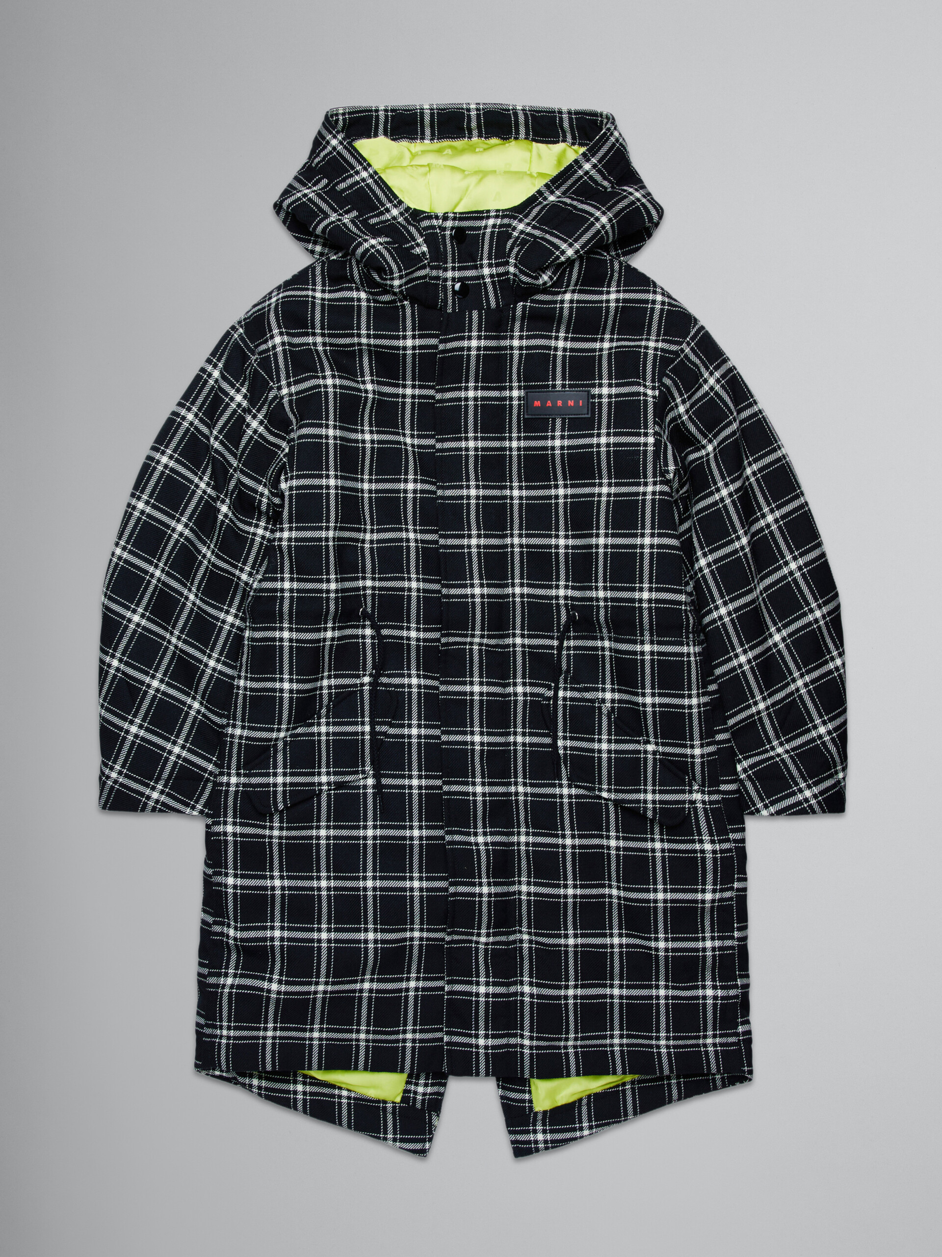 Checked flannel parka jacket - Jackets - Image 1