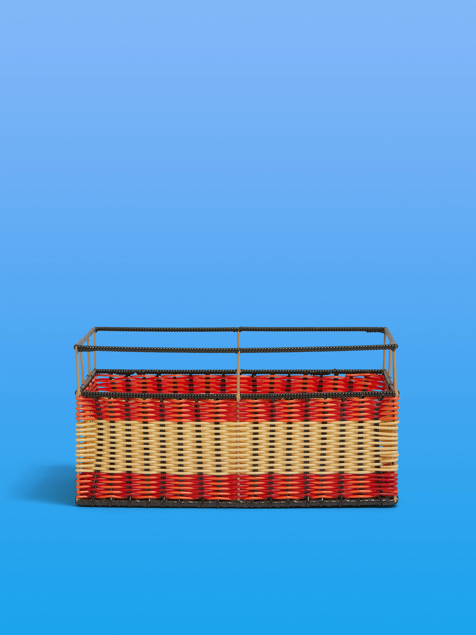 Orange and red Marni Market rectangular storage basket - Furniture - Image 1