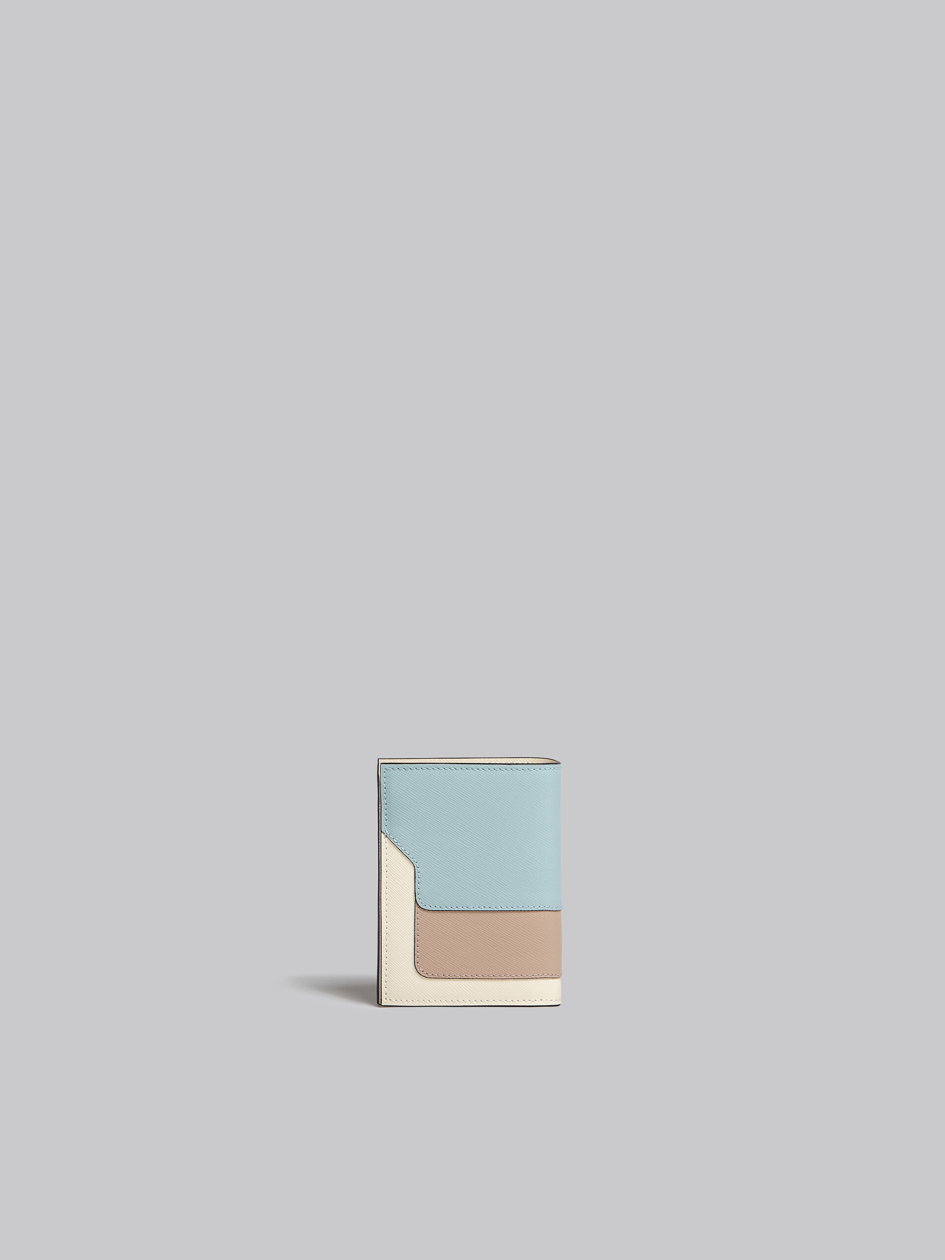 ティーグリーン、ライムストーン、ライトキャメル　サフィアーノレザー製二つ折りウォレット - 財布 - Image 3