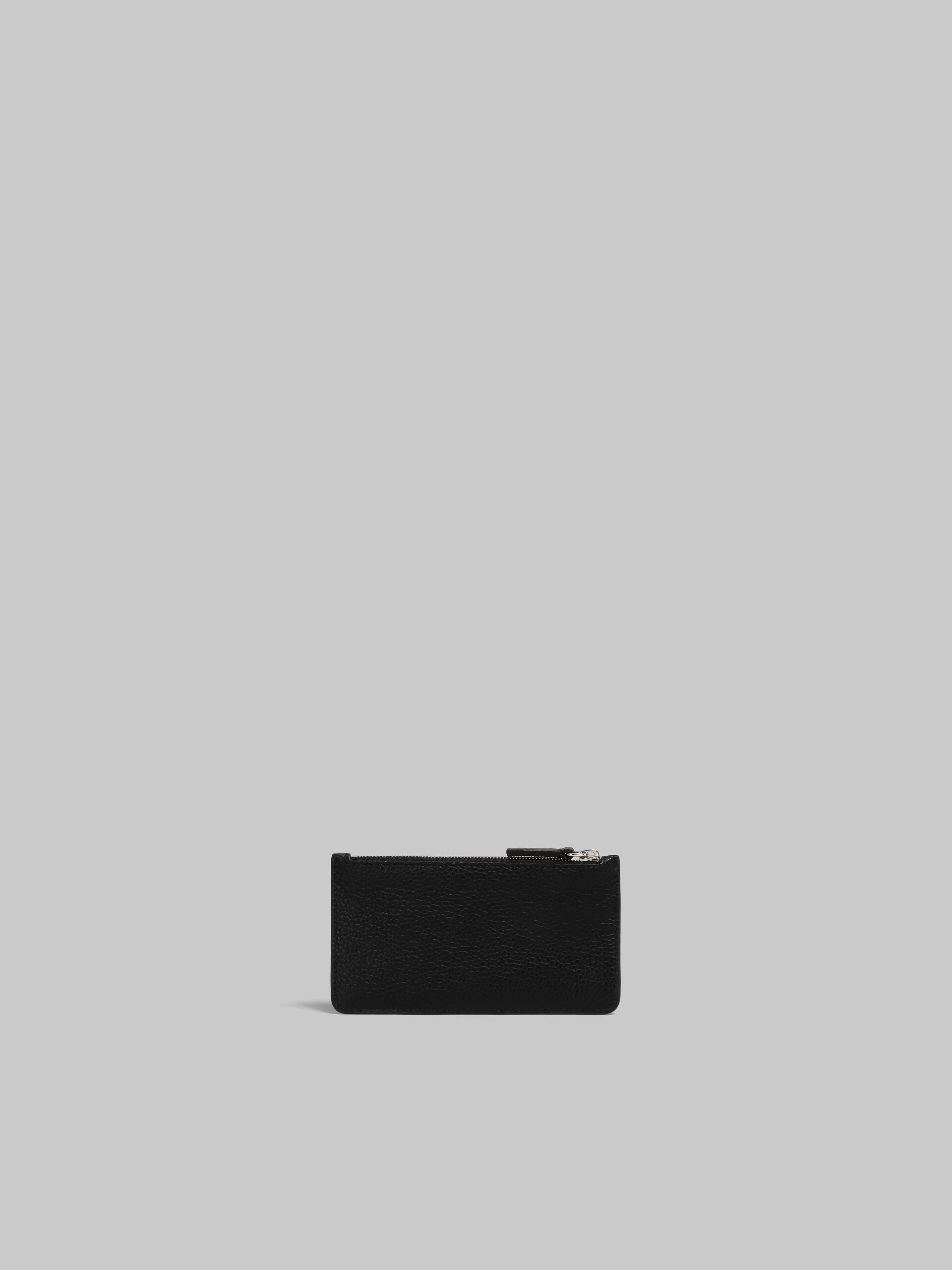Portacarte in pelle nera con rammendo Marni - Portafogli - Image 3
