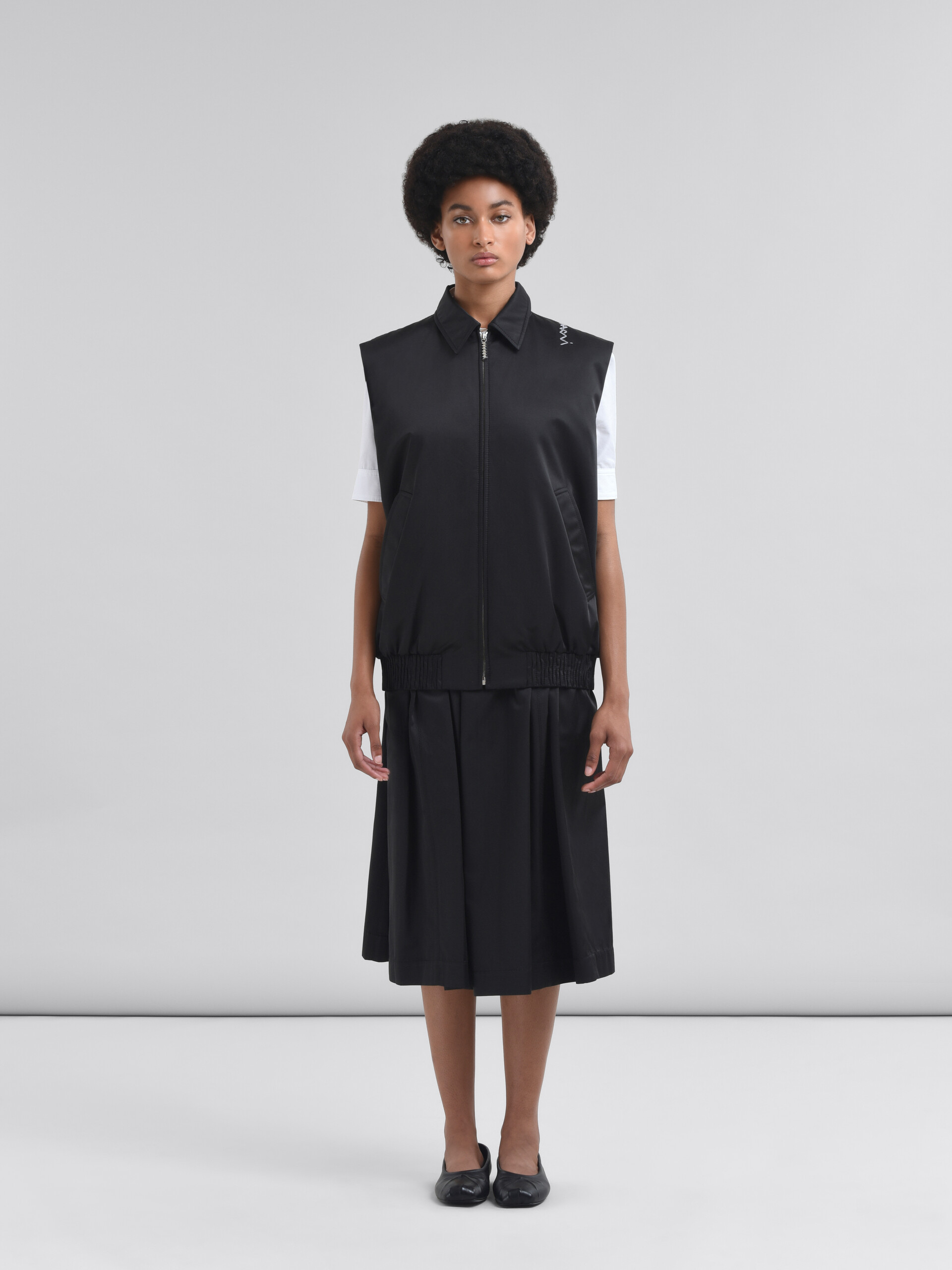 Taffeta bomber vest with Marni Symbol - Waistcoat - Image 2