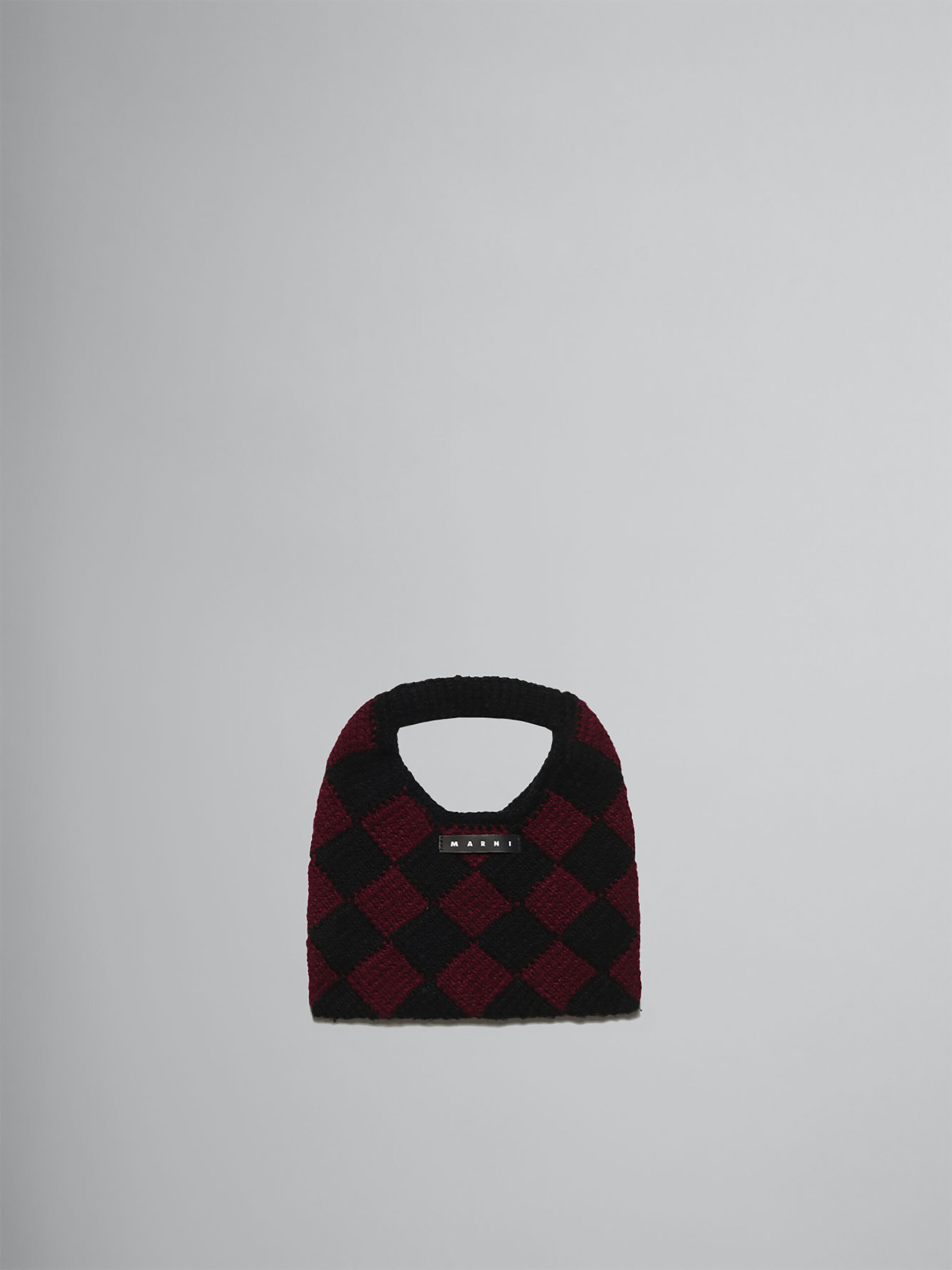 Bolso Diamond Crochet granate y negro - Bolsas - Image 1