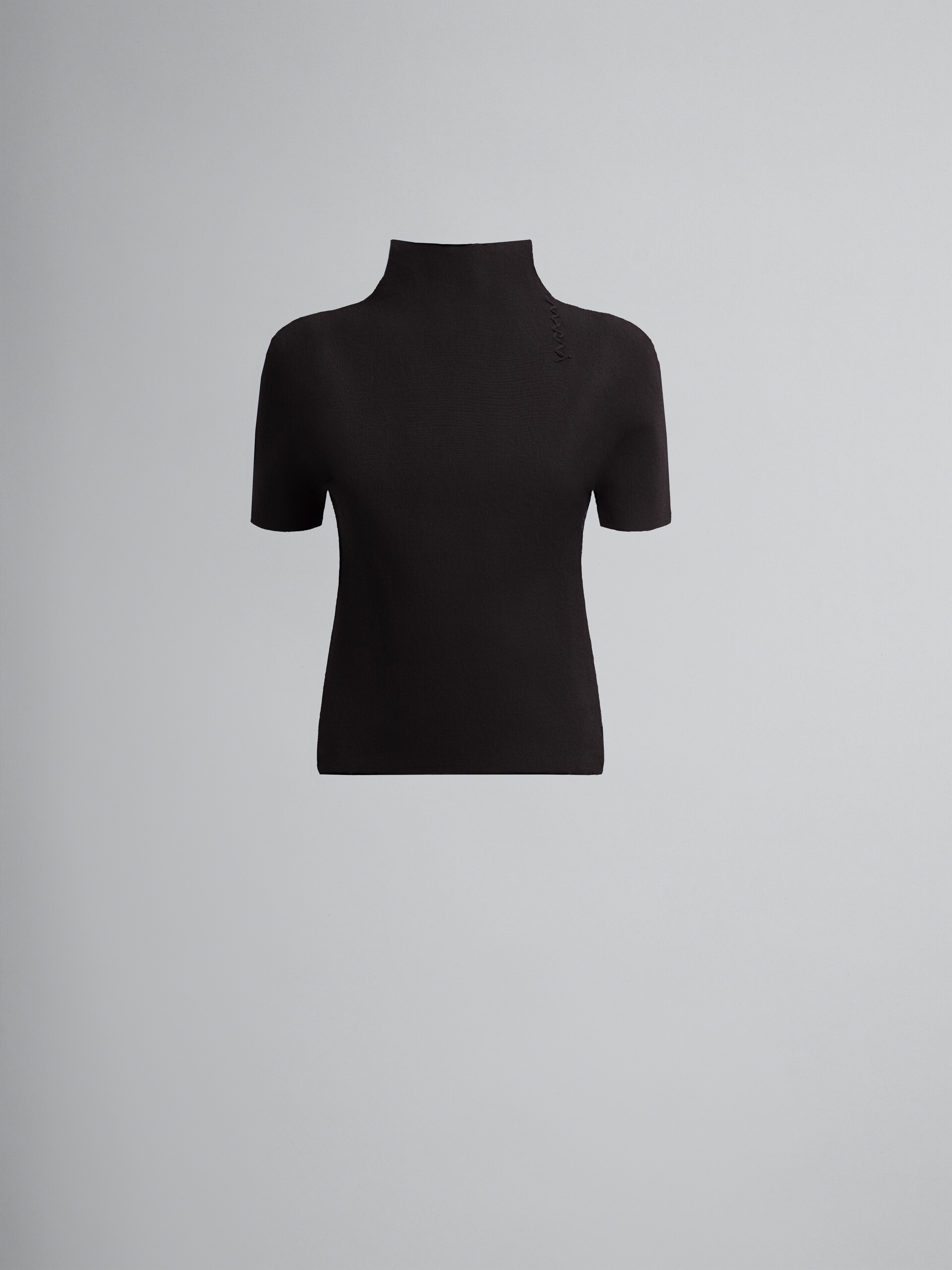 Brown and black wool and cashmere sweater - Pullovers - Image 1