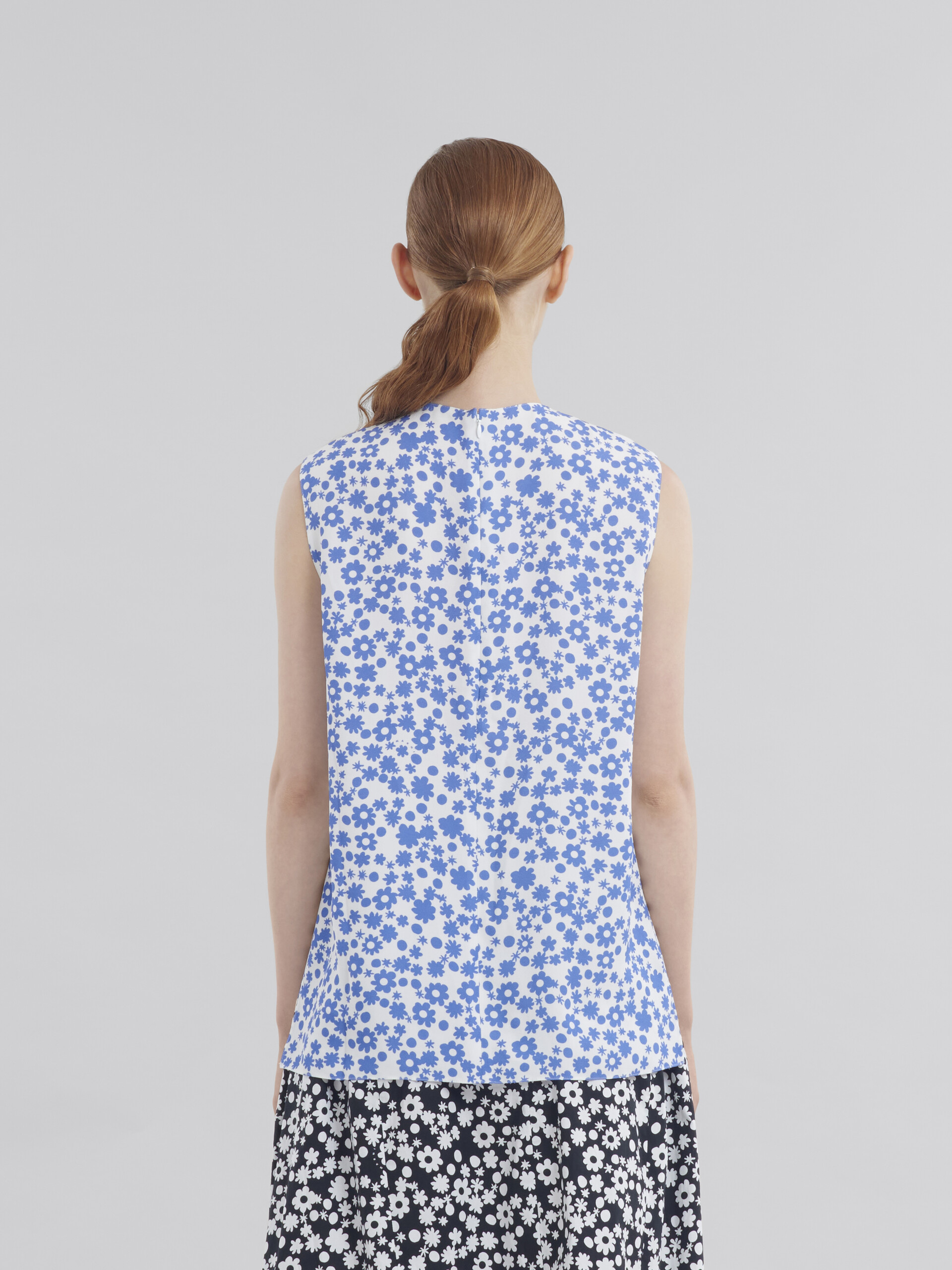 Light blue and white Pop Fields sleeveless top - Shirts - Image 3