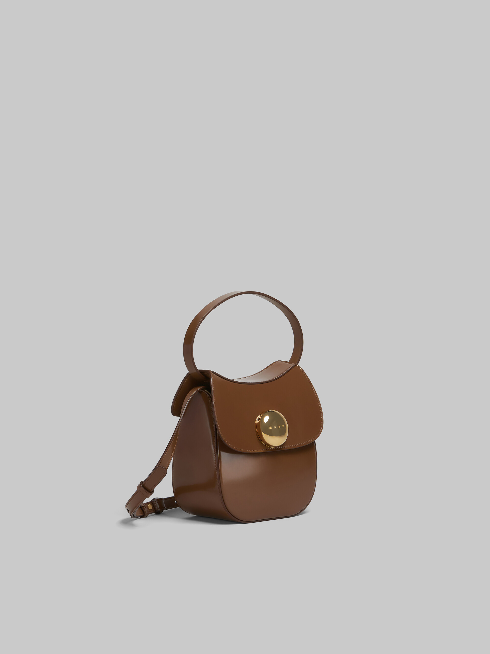 Brown leather Butterfly small handbag - Shoulder Bag - Image 6