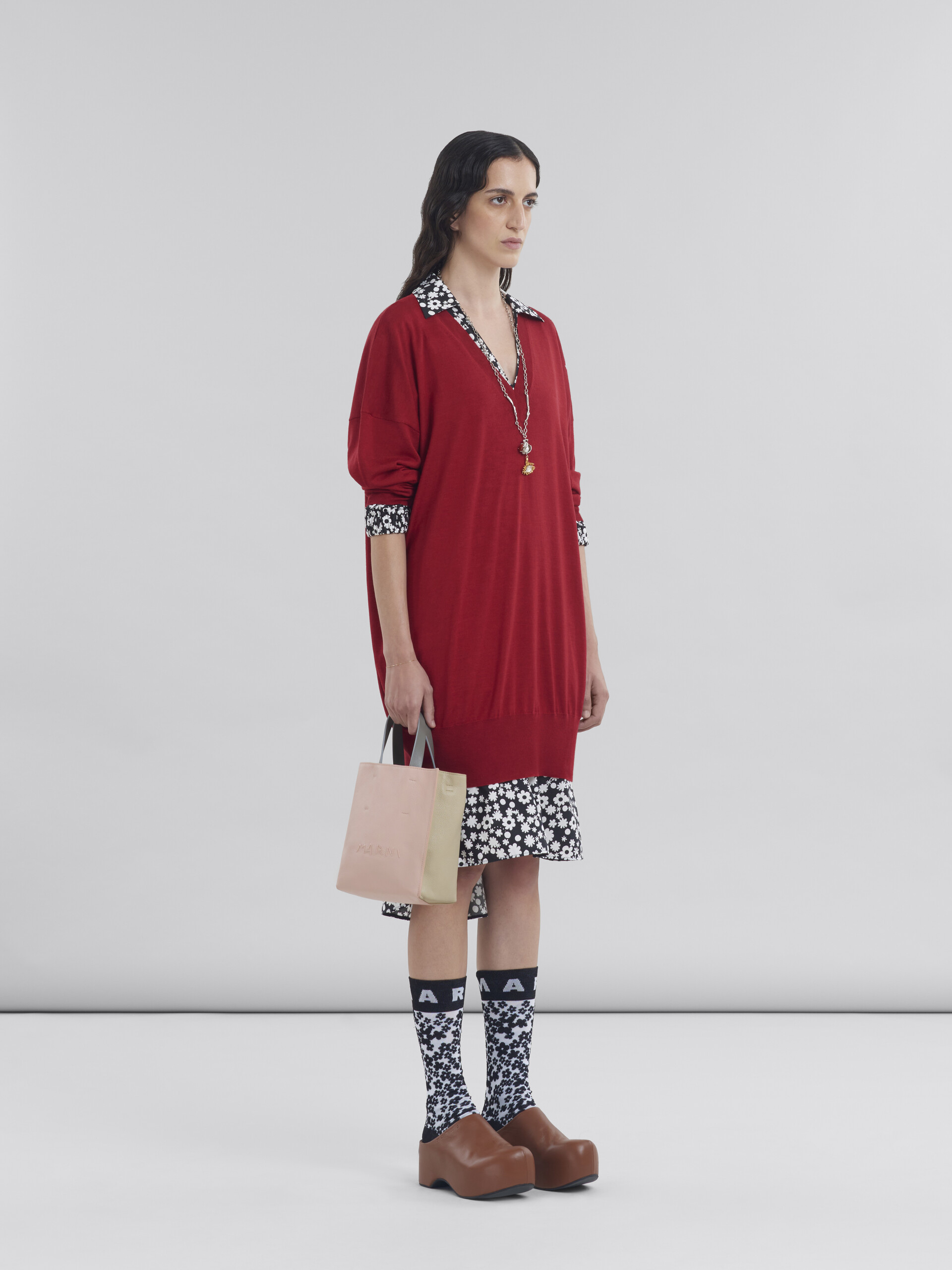 Oversize silk and wool blend jumper with Marni Symbol - Pullovers - Image 5