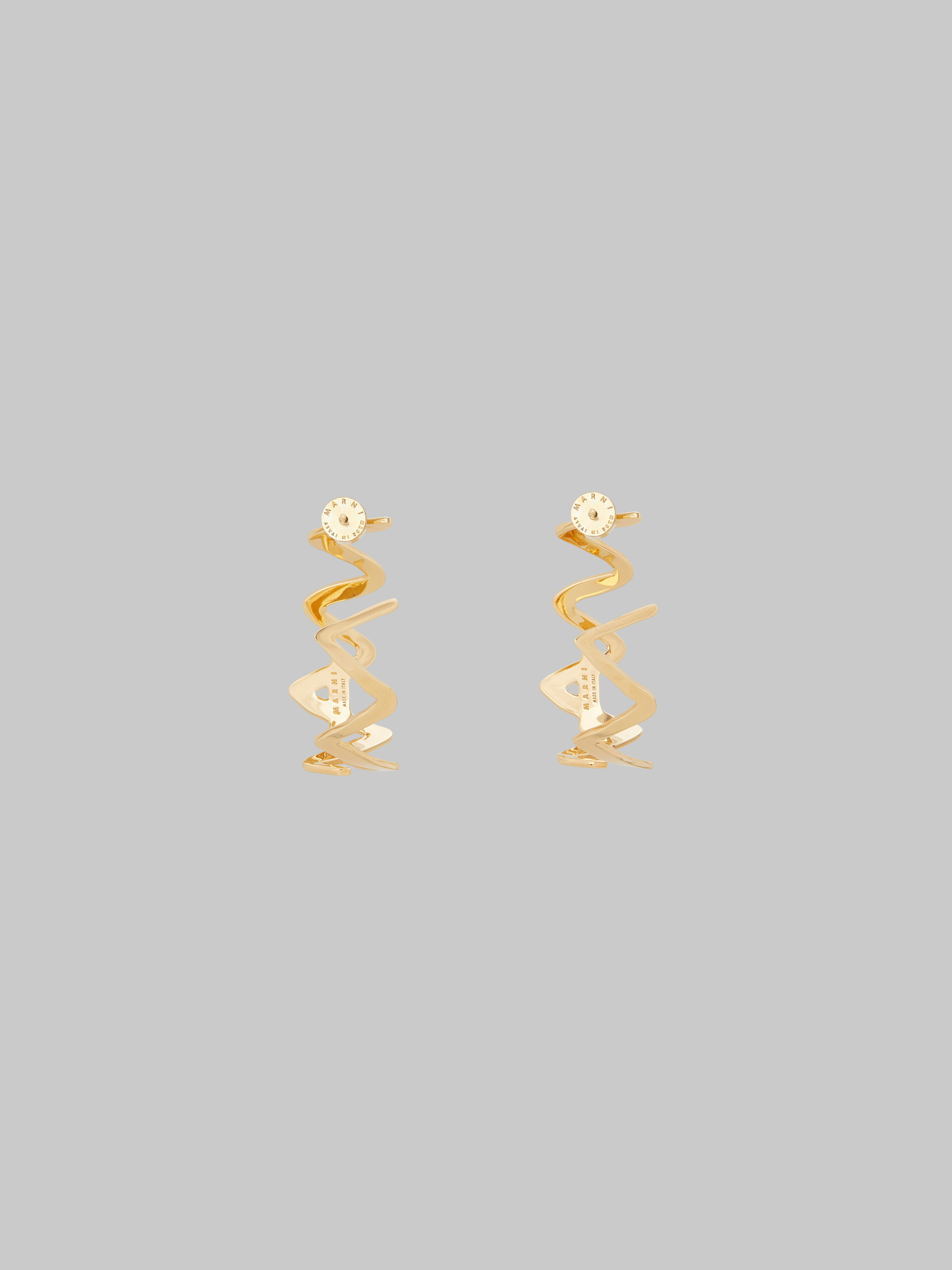 Palladium metal Marni Symbol earrings - Earrings - Image 3