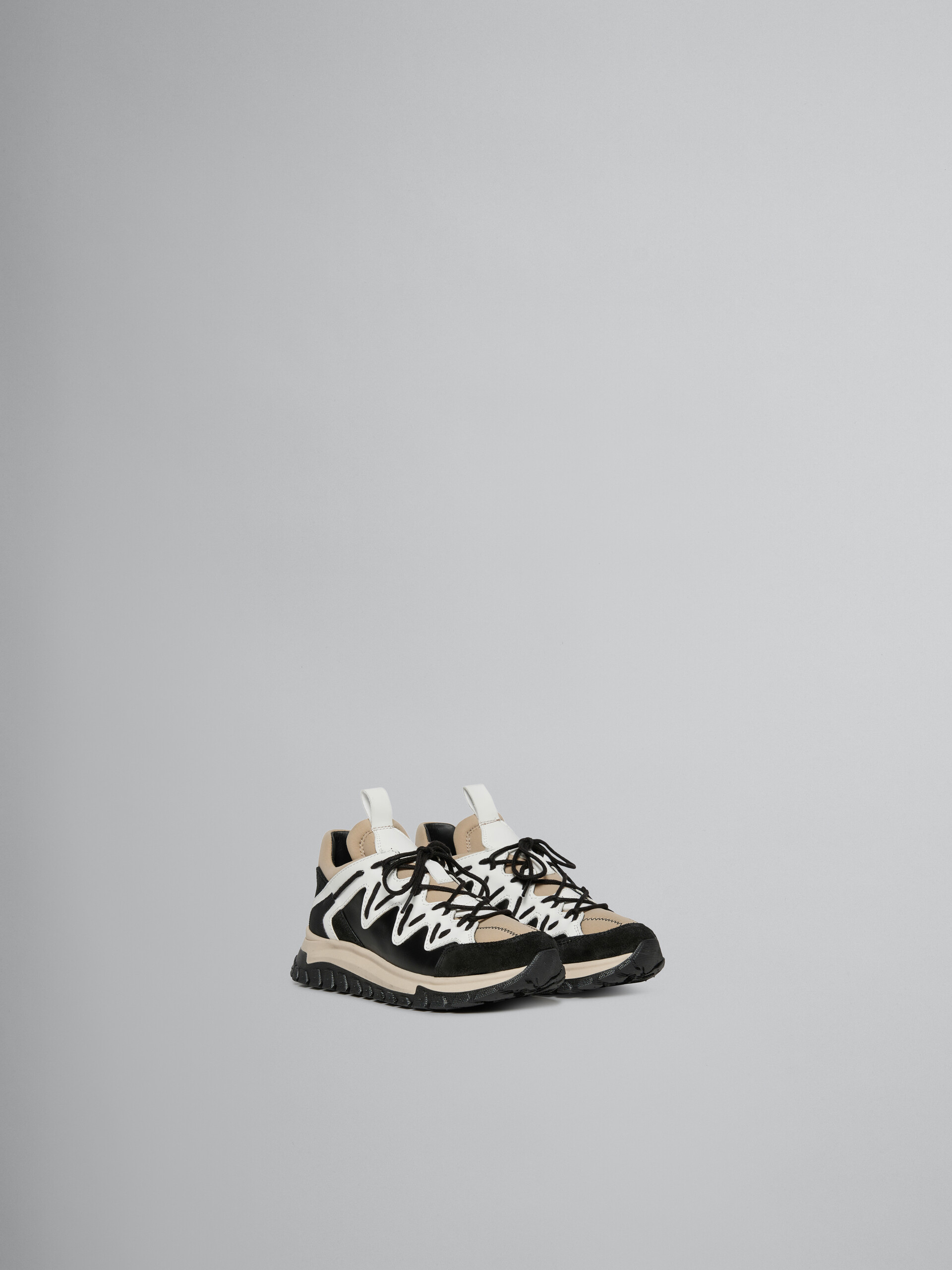 Black, white and beige running sneaker - Sneakers - Image 2