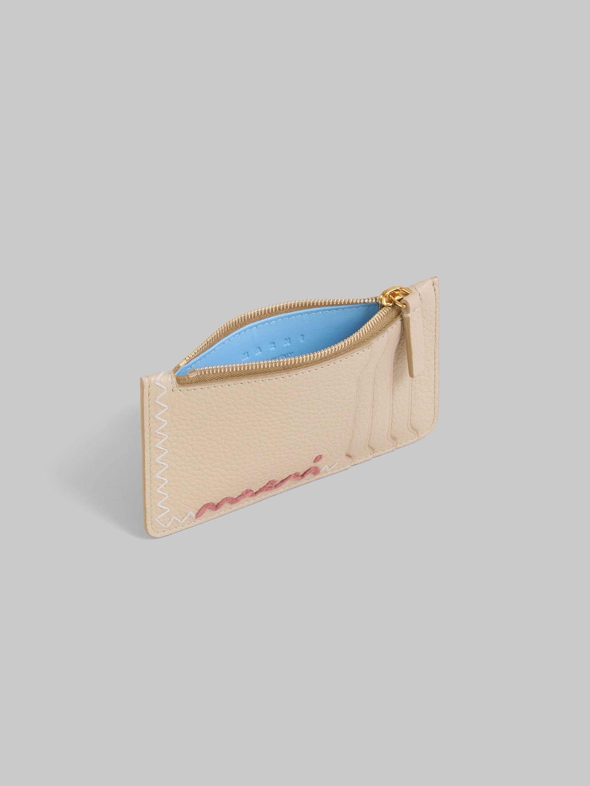 Light blue credit card holder with Marni Mending logo - Wallets - Image 2