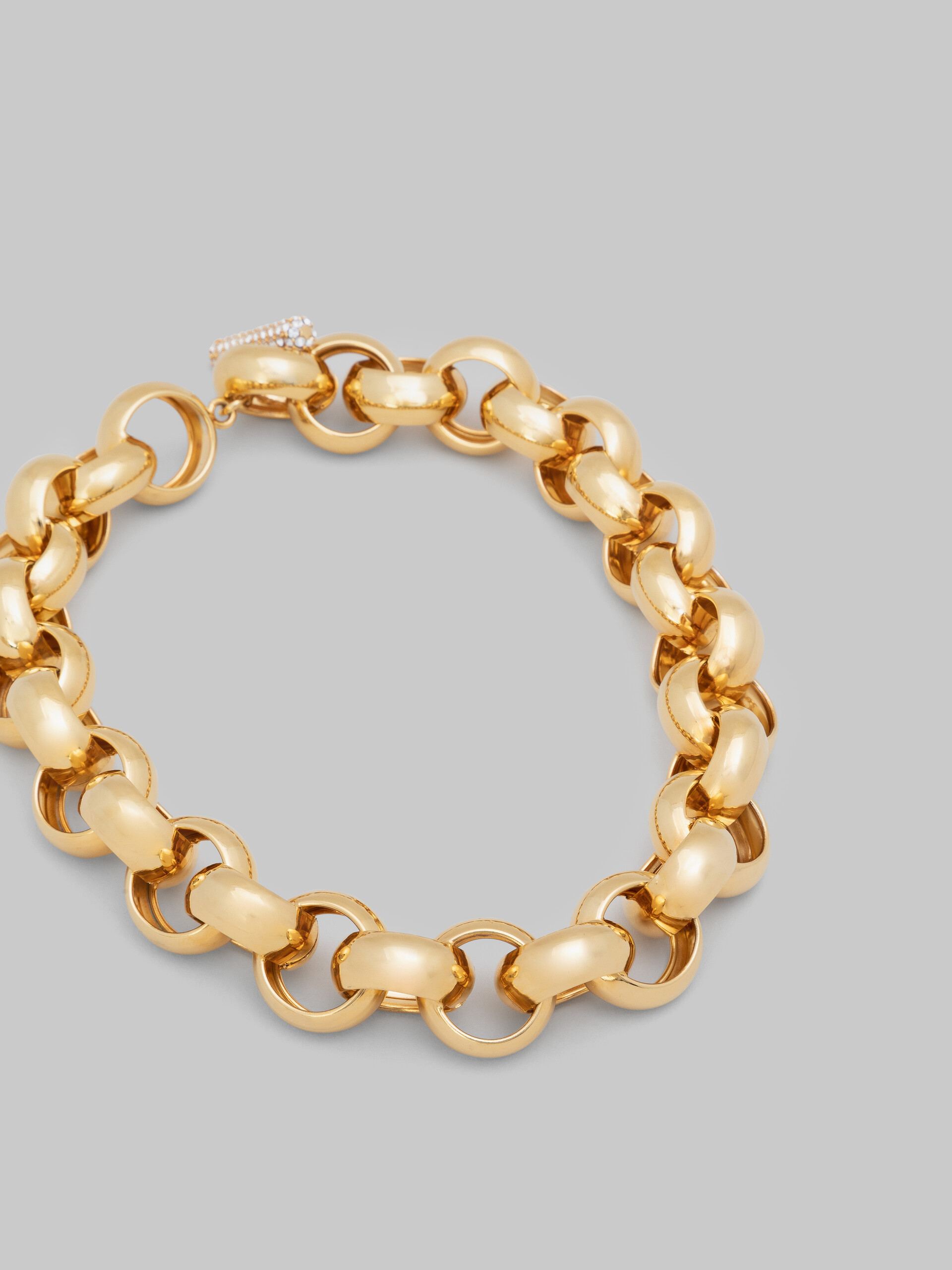 Palladium ring choker with rhinestone clasp - Necklaces - Image 3